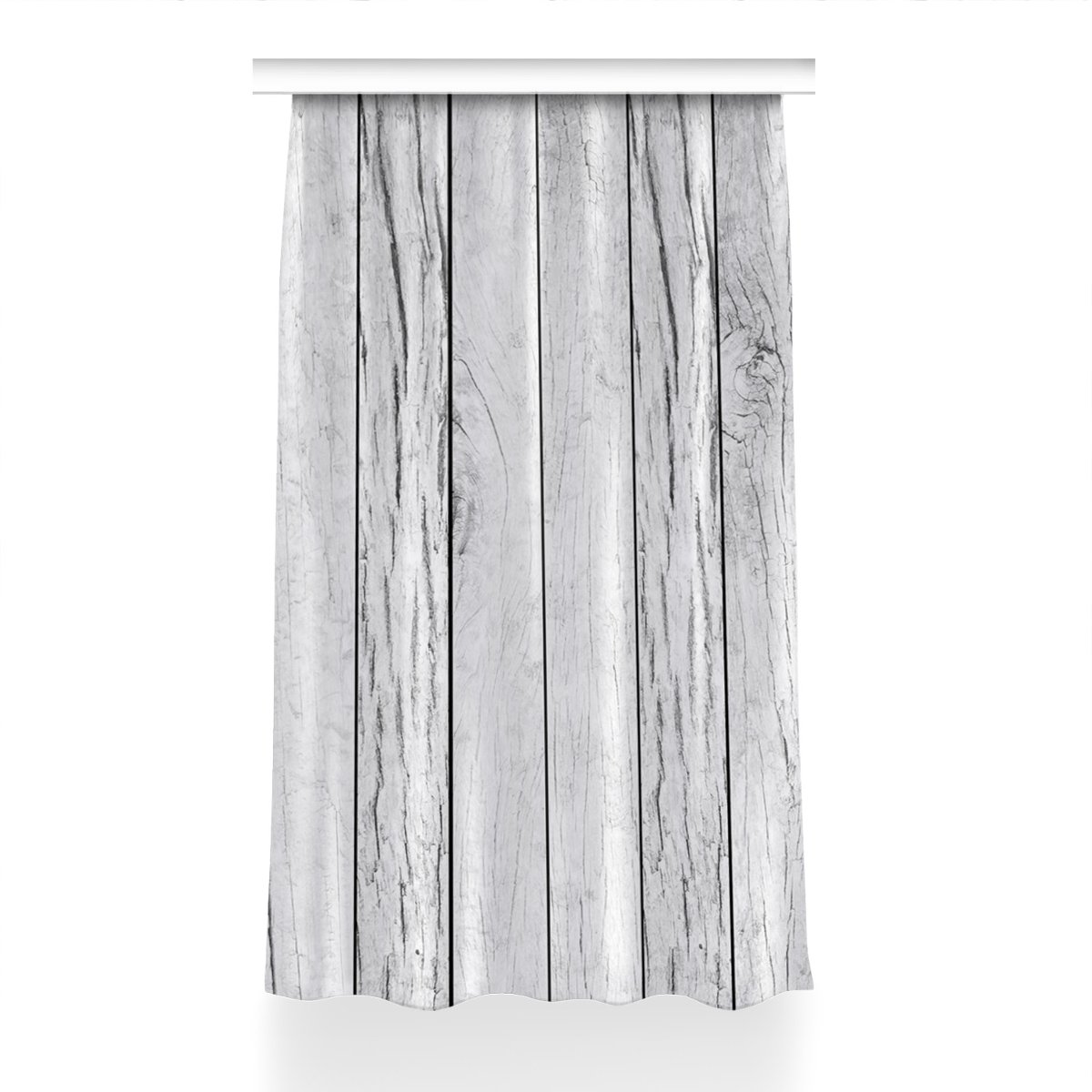 Klasyczna zasłona z nadrukiem 150x230 Deski białe, Fabricsy