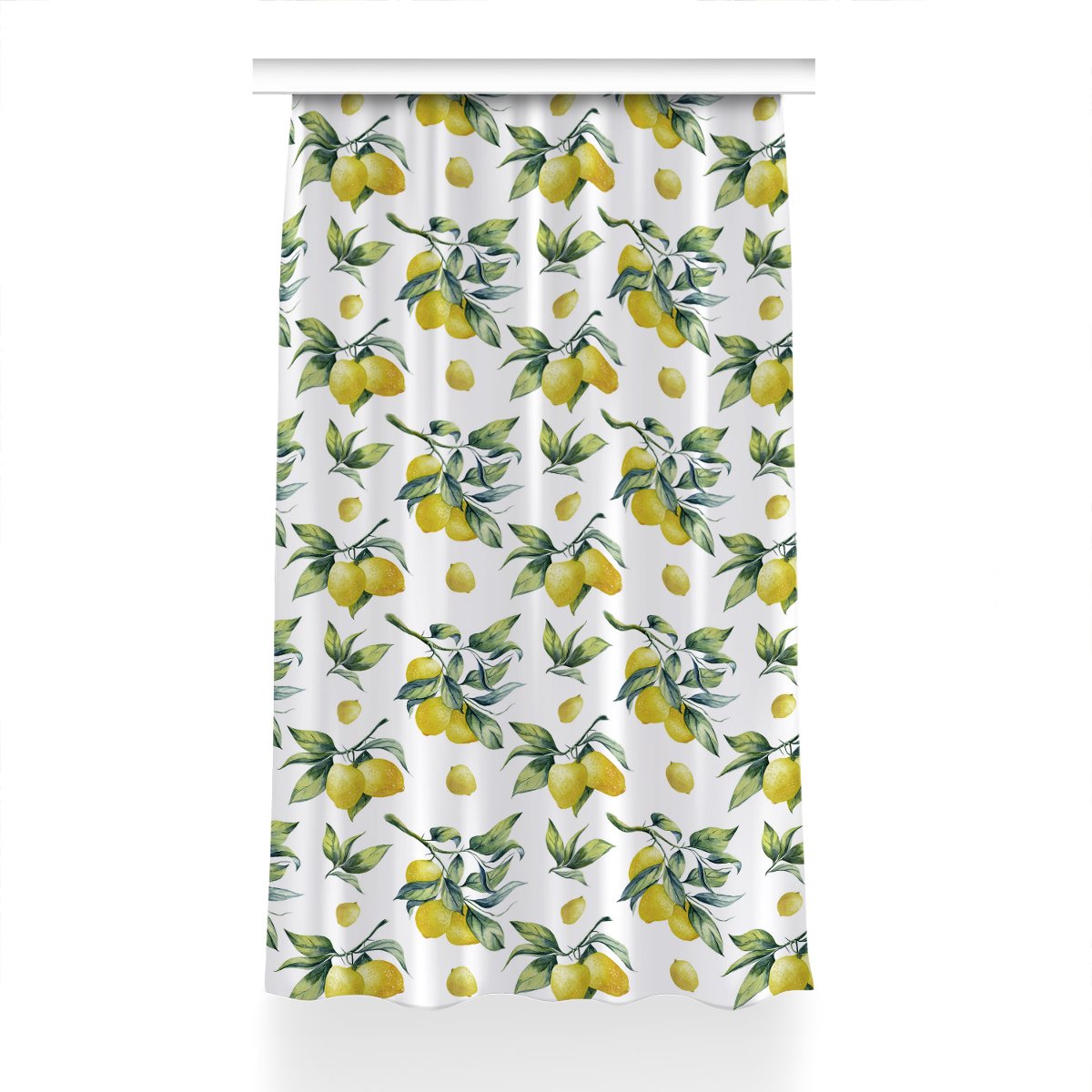 Gotowa zasłona z nadrukiem 150x230 Żółte cytryny, Fabricsy