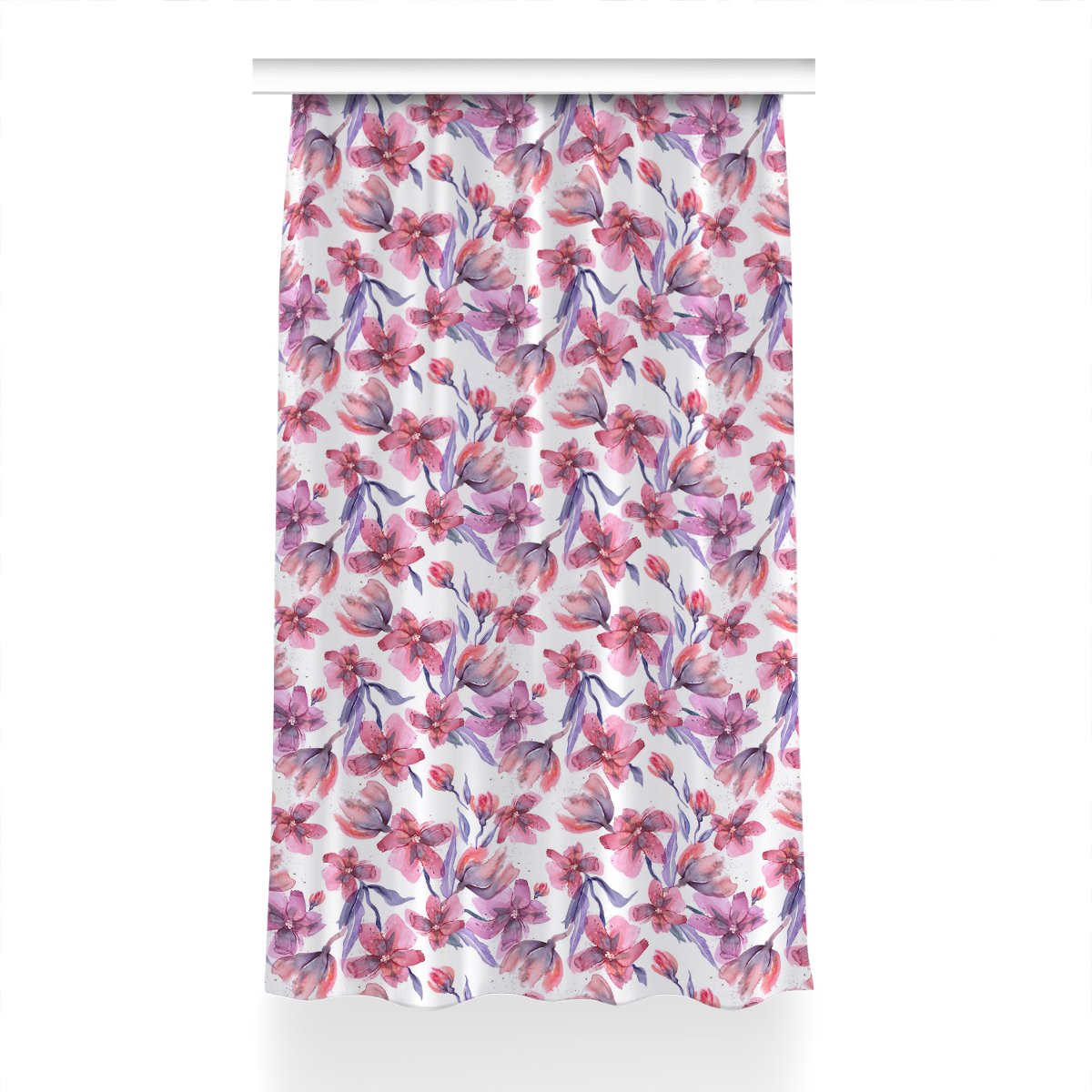 Zasłona z grafiką gotowa 150x230 Pastelowe kwiaty, Fabricsy