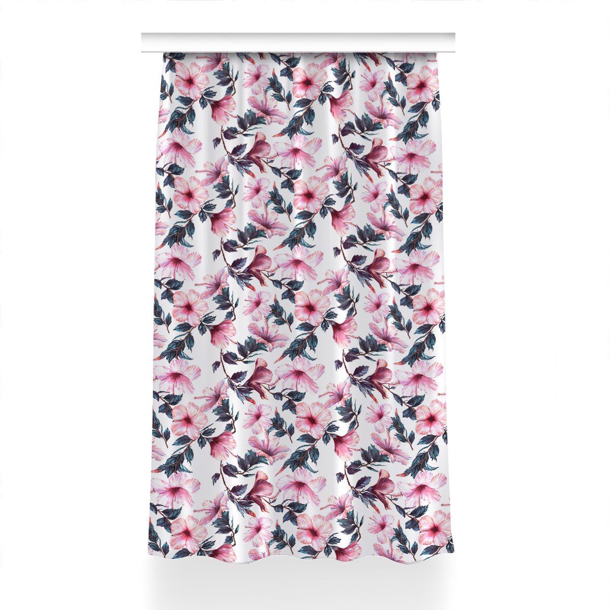 Klasyczna zasłona kolory 150x230 Kwiaty hibiskusa, Fabricsy