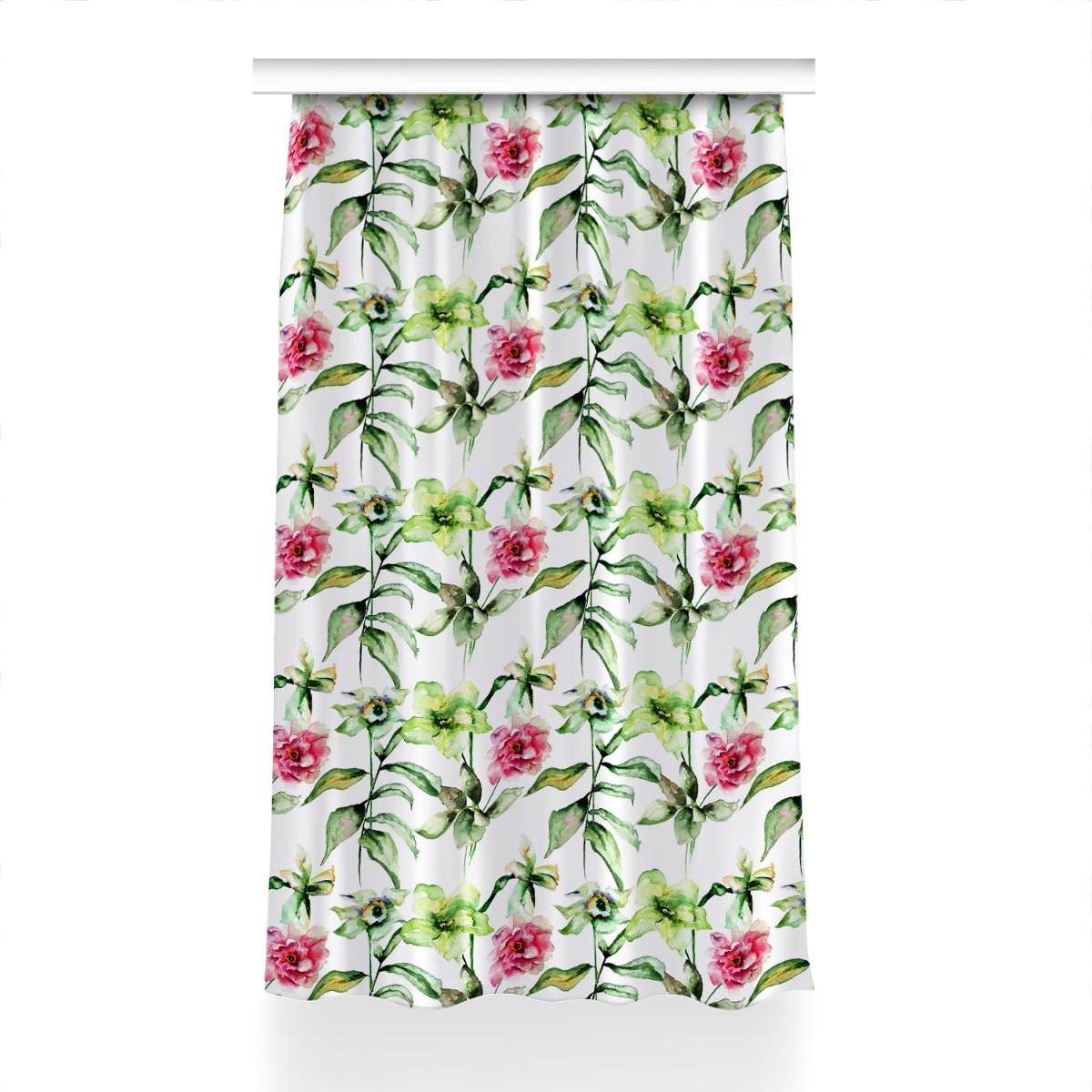 Gotowa zasłona z nadrukiem 150x230 Wiosna kwiaty, Fabricsy