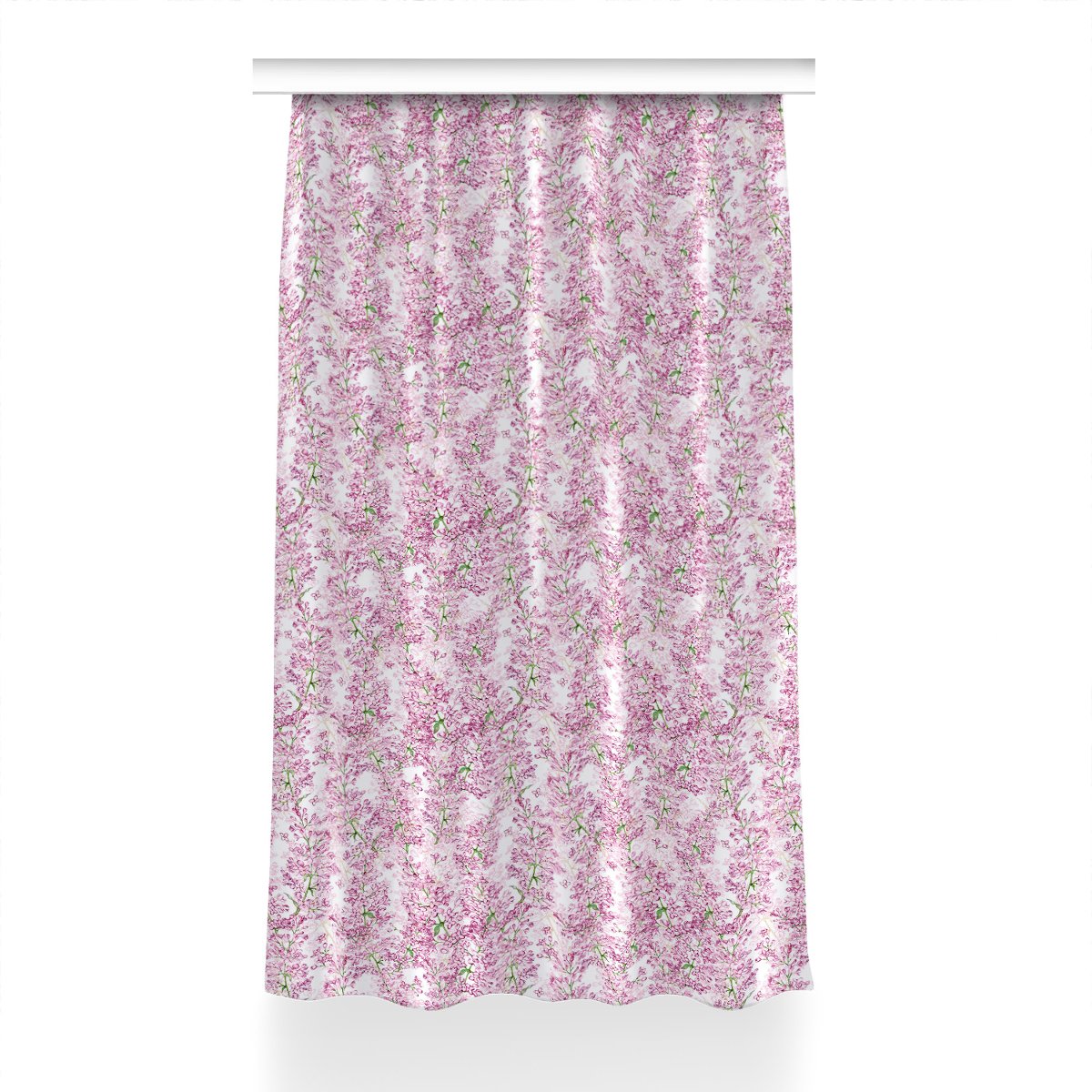 Gotowa zasłona z grafiką wzór 150x230 Kwiaty bzu, Fabricsy