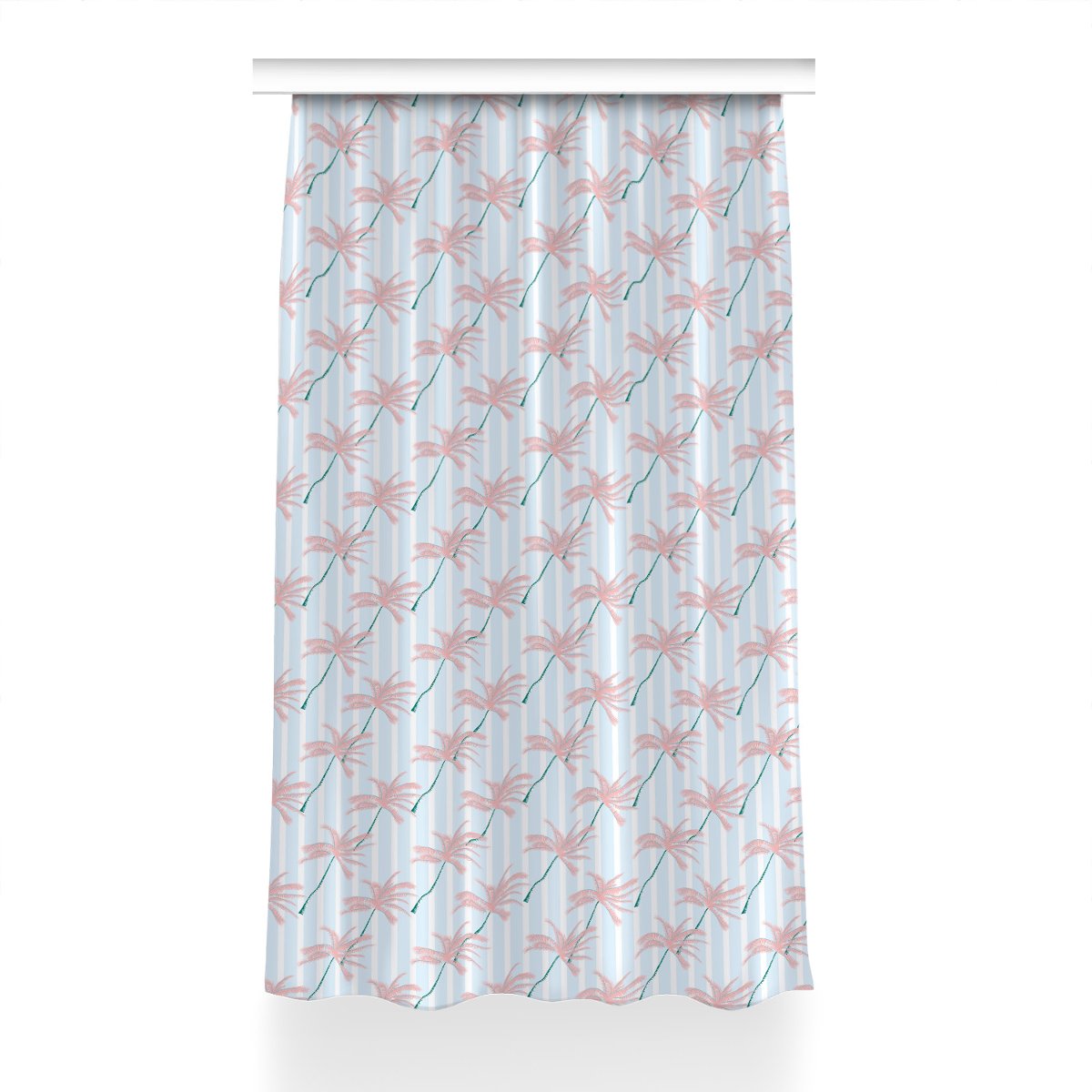 Gotowa zasłona na taśmę 150x230 cm Liście palmowe, Fabricsy