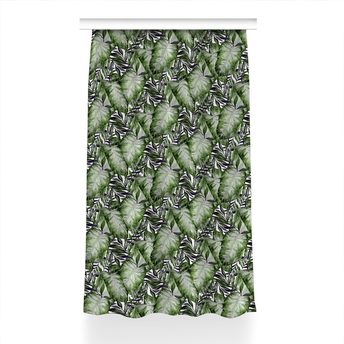Kolorowa zasłona z nadrukiem 150x230 Liść Monstera, Fabricsy