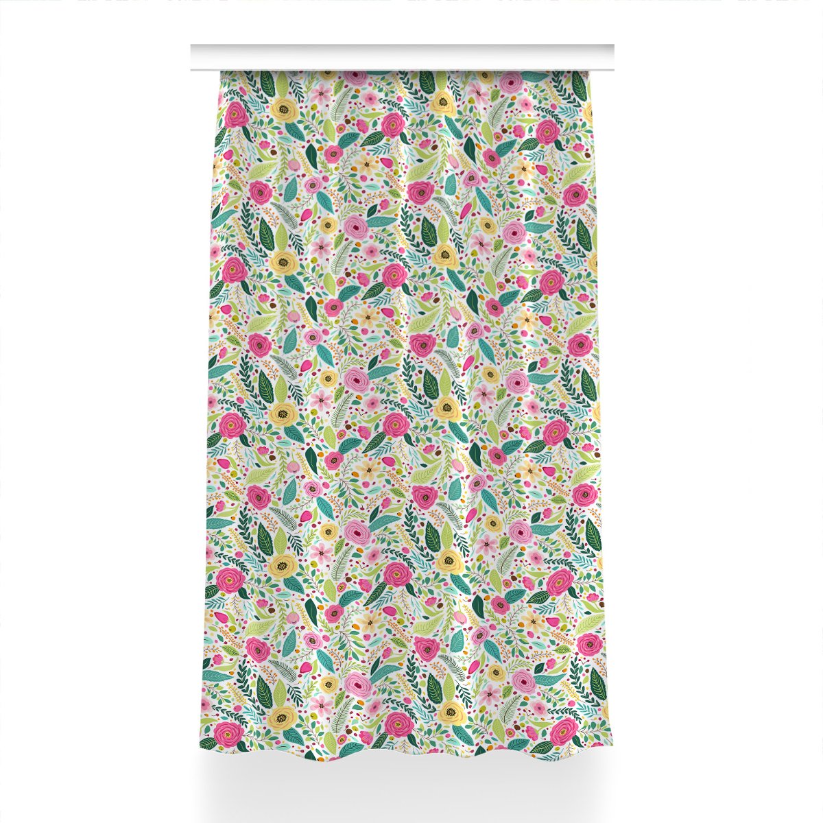 Gotowa zasłona na taśmę 150x230 Kolorowe kwiatki, Fabricsy