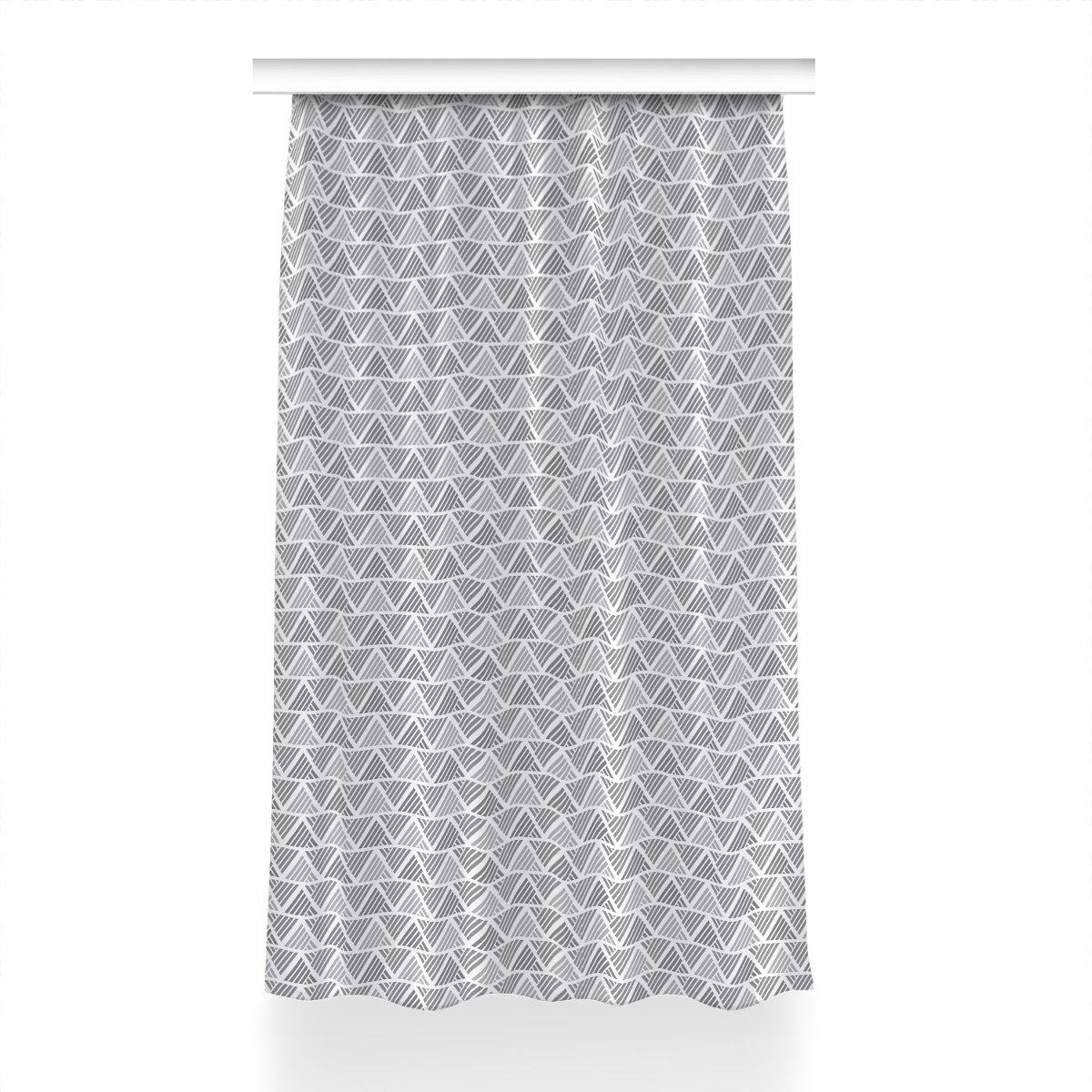 Gotowa zasłona z nadrukiem 150x230 Wzór w trójkąty, Fabricsy