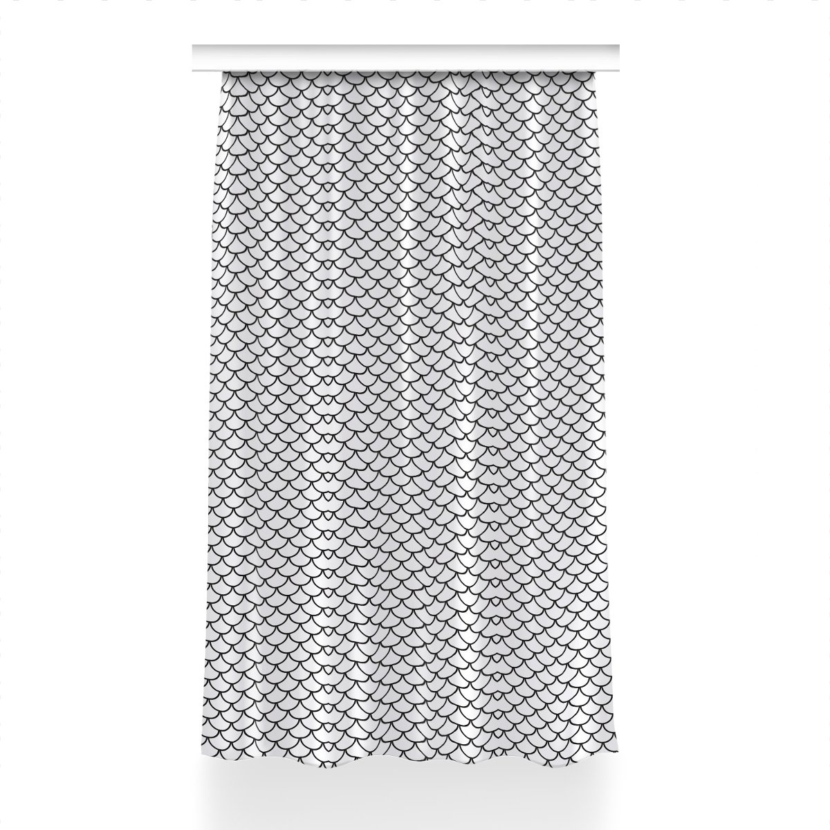 Klasyczna zasłona kolory 150x230 Wzór rybiej łuski, Fabricsy