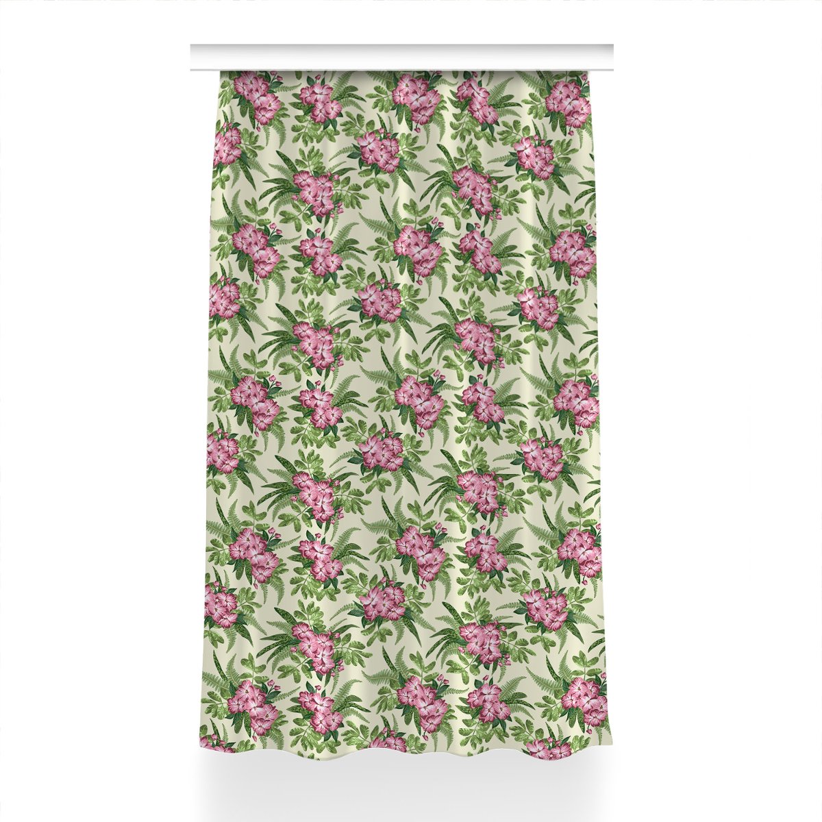 Klasyczna zasłona kolory 150x230 Tropikalne Kwiaty, Fabricsy
