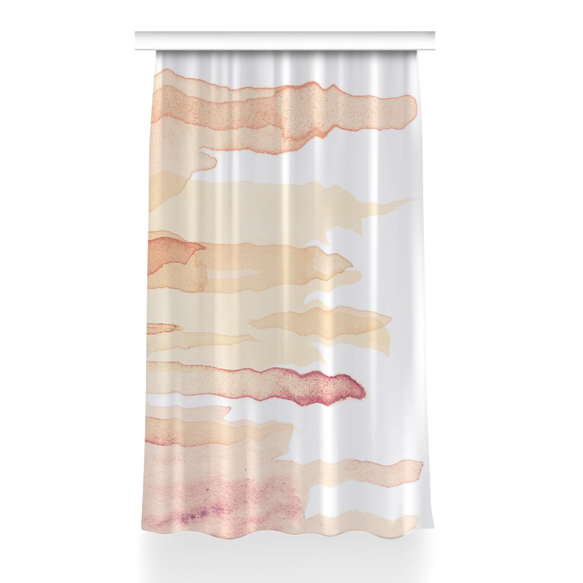 Gotowa zasłona z nadrukiem 150x230 cm Linie żółte, Fabricsy