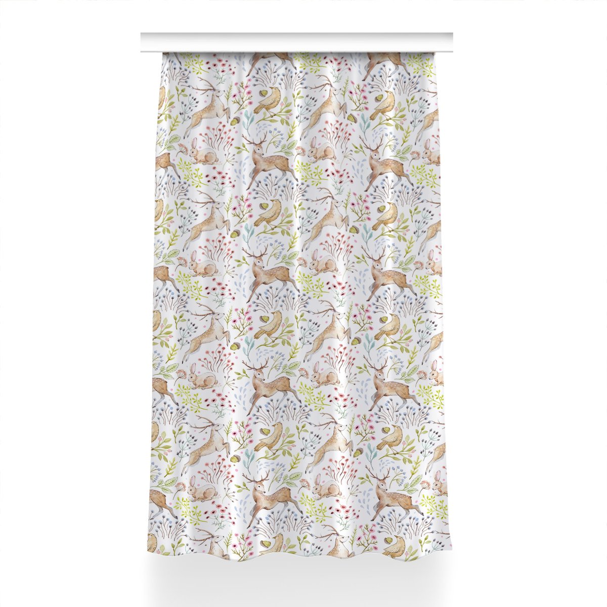 Gotowa zasłona z nadrukiem 150x230 Leśne zwierzęta, Fabricsy