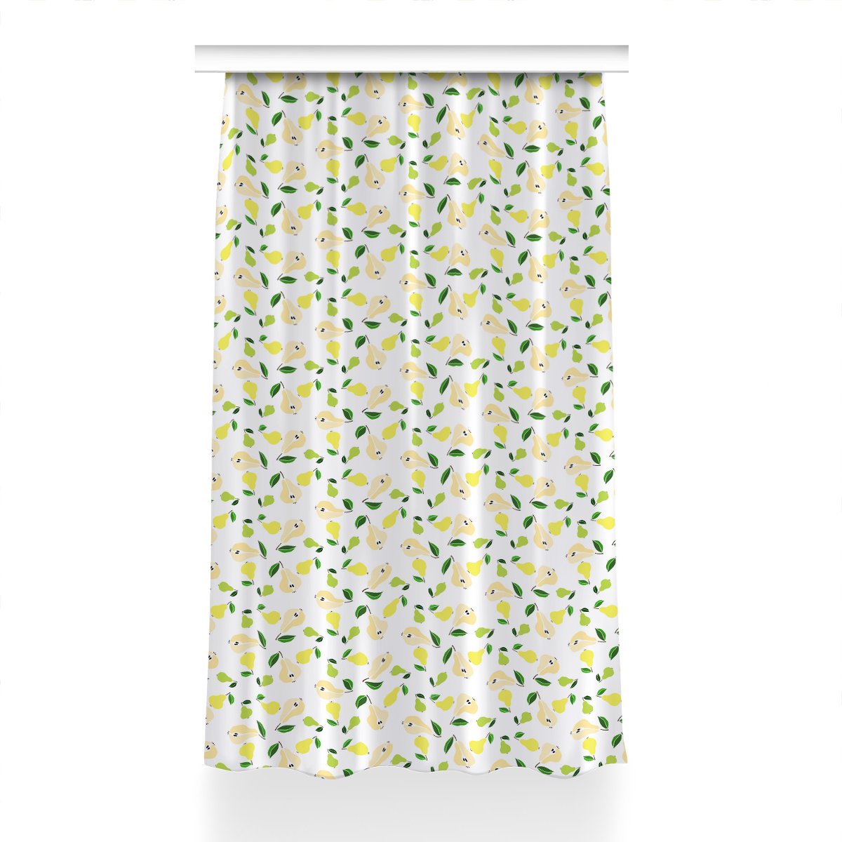 Gotowa zasłona z nadrukiem 150x230 Gruszki żółte, Fabricsy