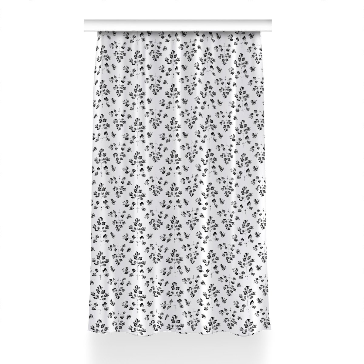 Klasyczna zasłona kolory 150x230 Czarno biały wzór, Fabricsy