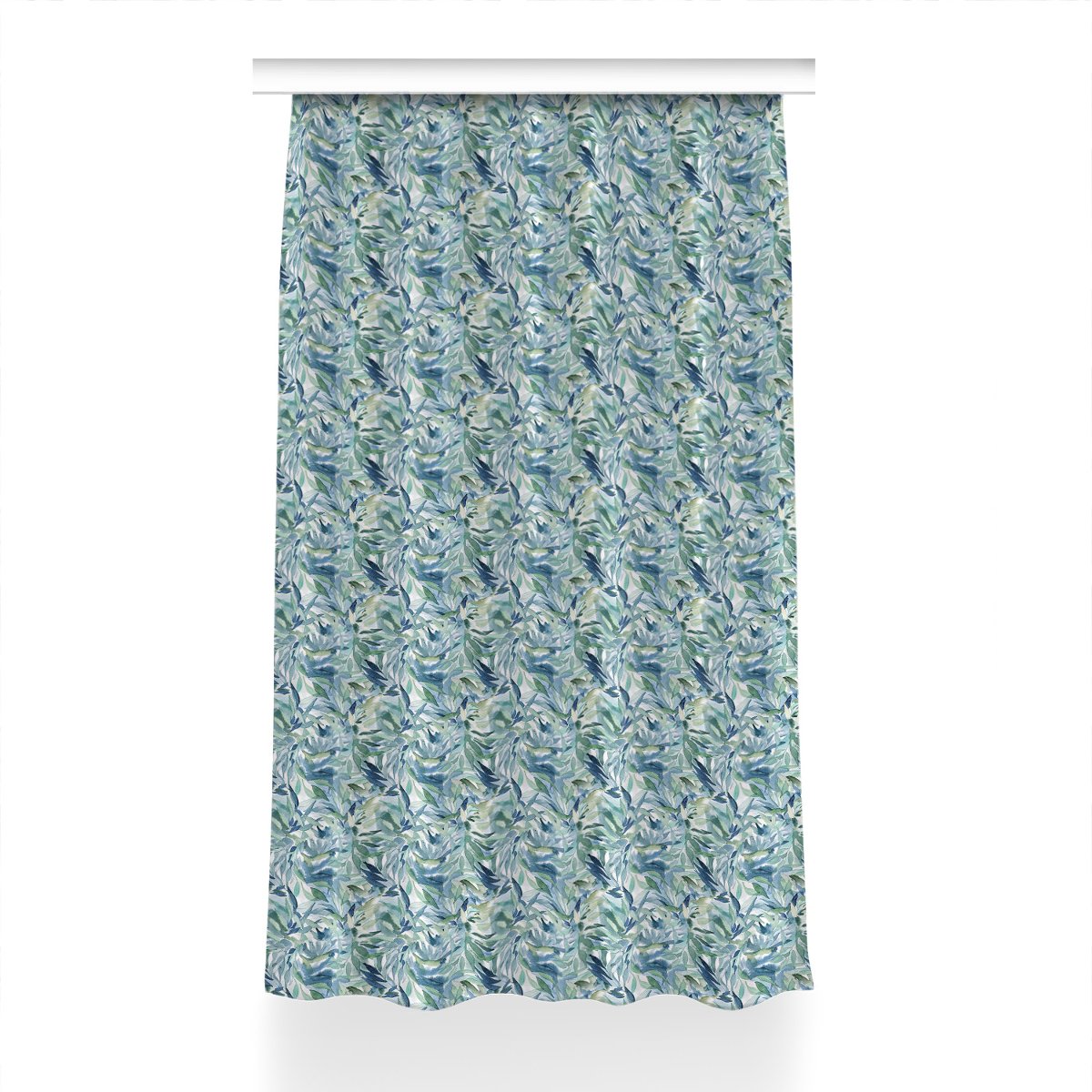 Gotowa zasłona na żabki 150x230 Pastelowe liście, Fabricsy