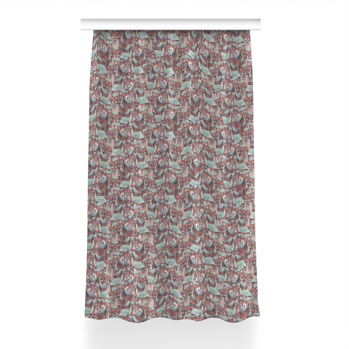 Klasyczna zasłona z nadrukiem 150x230 Stare miasto, Fabricsy