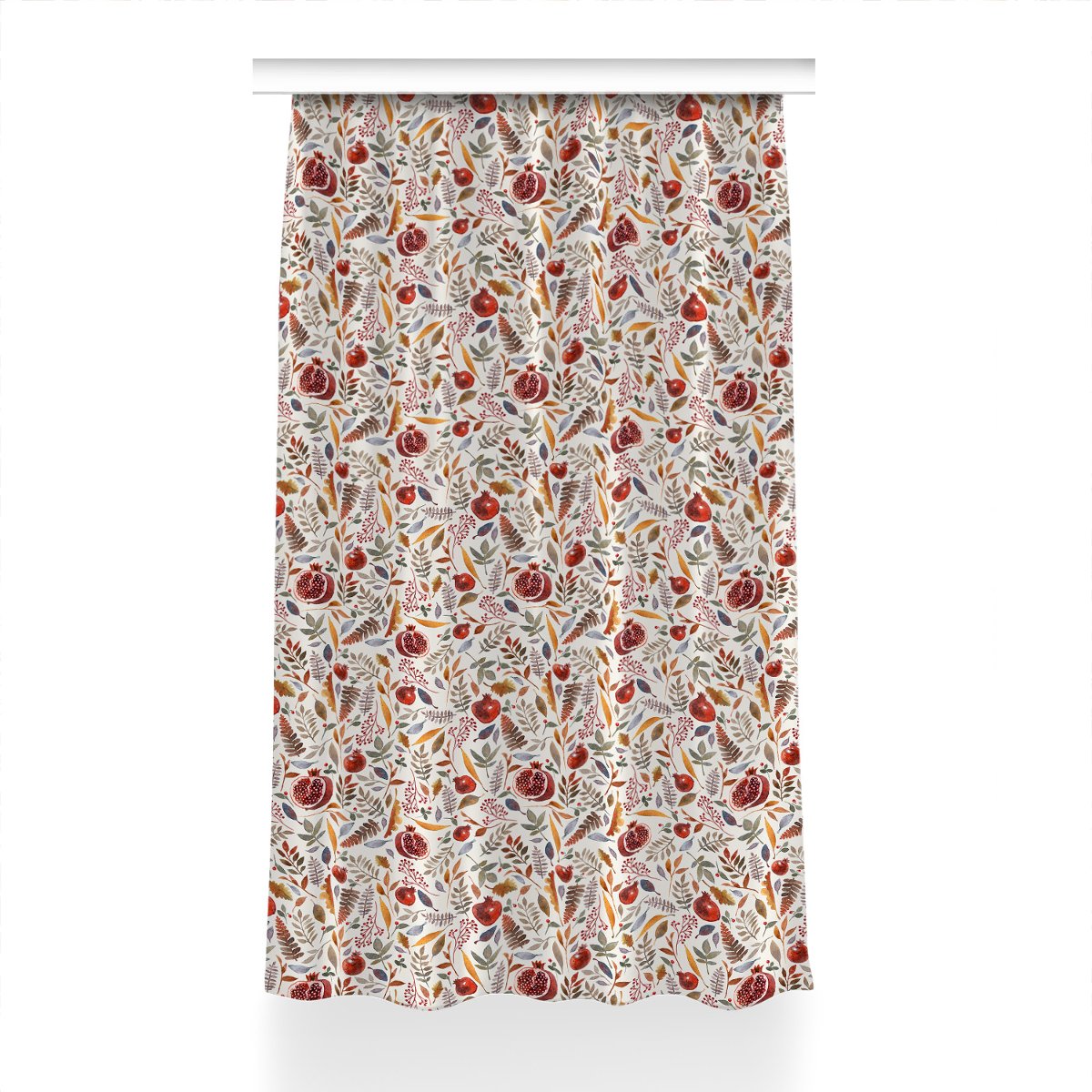 Kolorowa zasłona z nadrukiem 150x230 Owoce granatu, Fabricsy