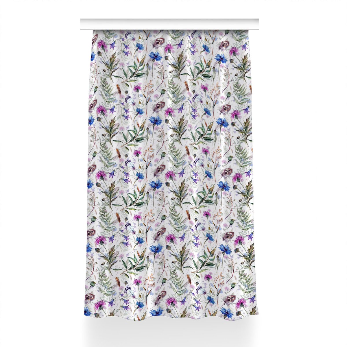 Kolorowa zasłona z nadrukiem 150x230 Polne kwiaty, Fabricsy