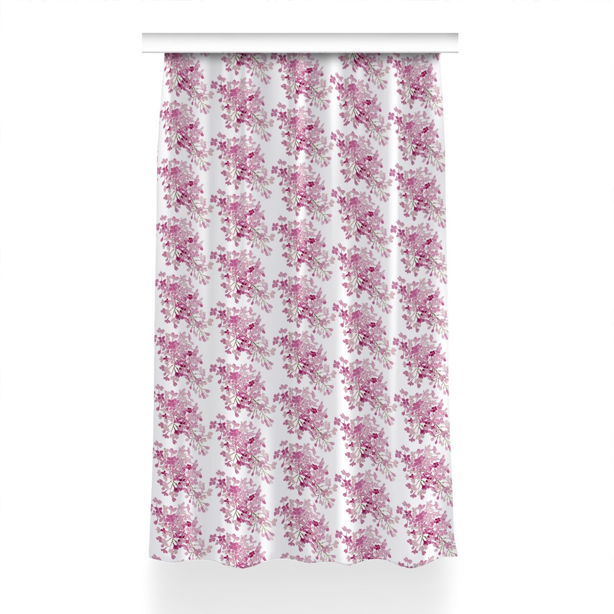 Zasłona z nadrukiem gotowa 150x230 Różowe kwiaty, Fabricsy