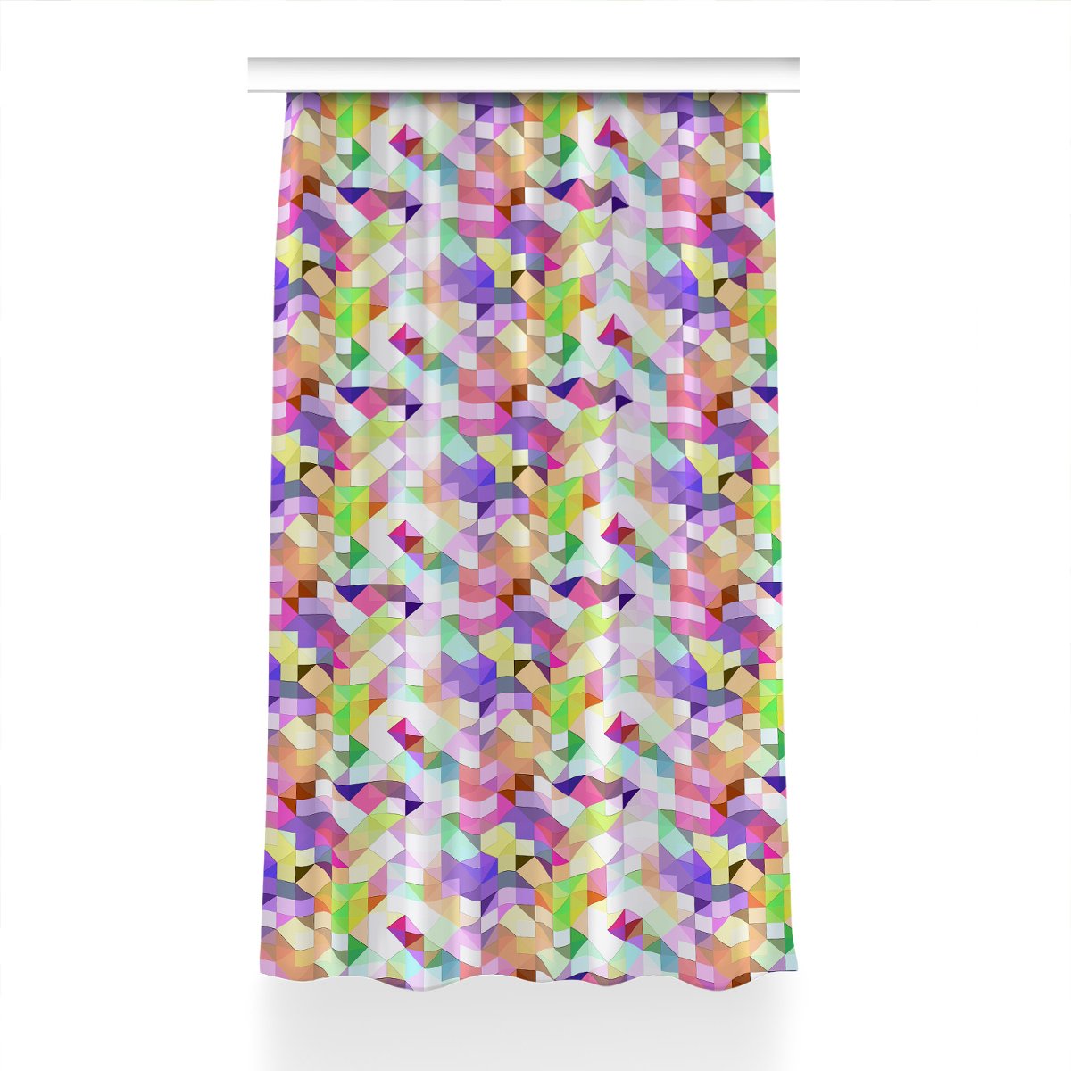 Gotowa zasłona na taśmę 150x230 Kolorowa mozaika, Fabricsy
