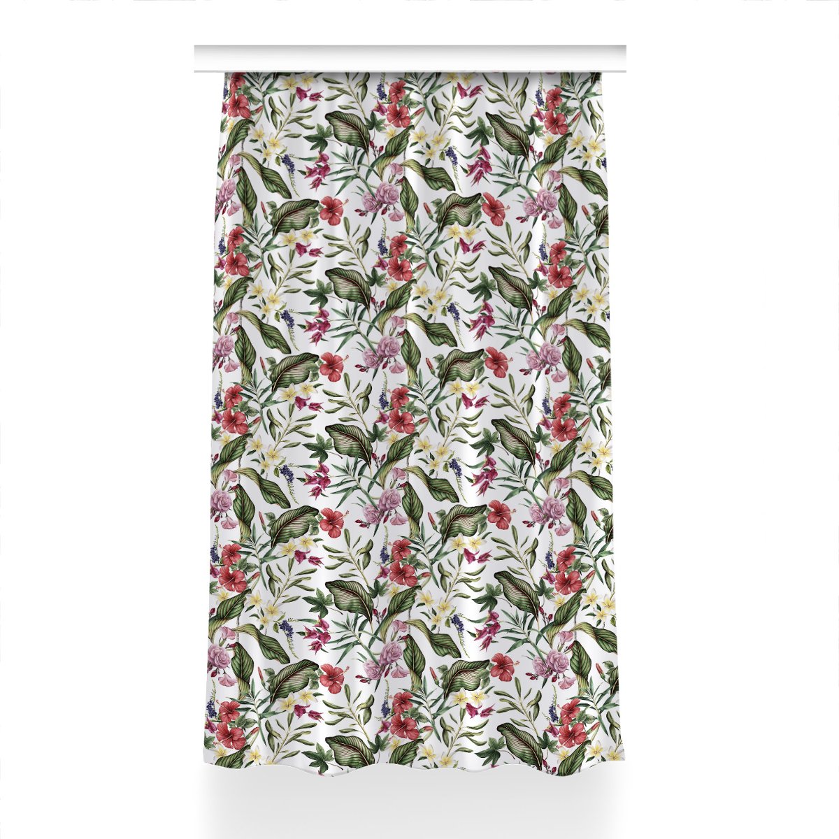 Klasyczna zasłona kolory 150x230 Tropikalne kwiaty, Fabricsy