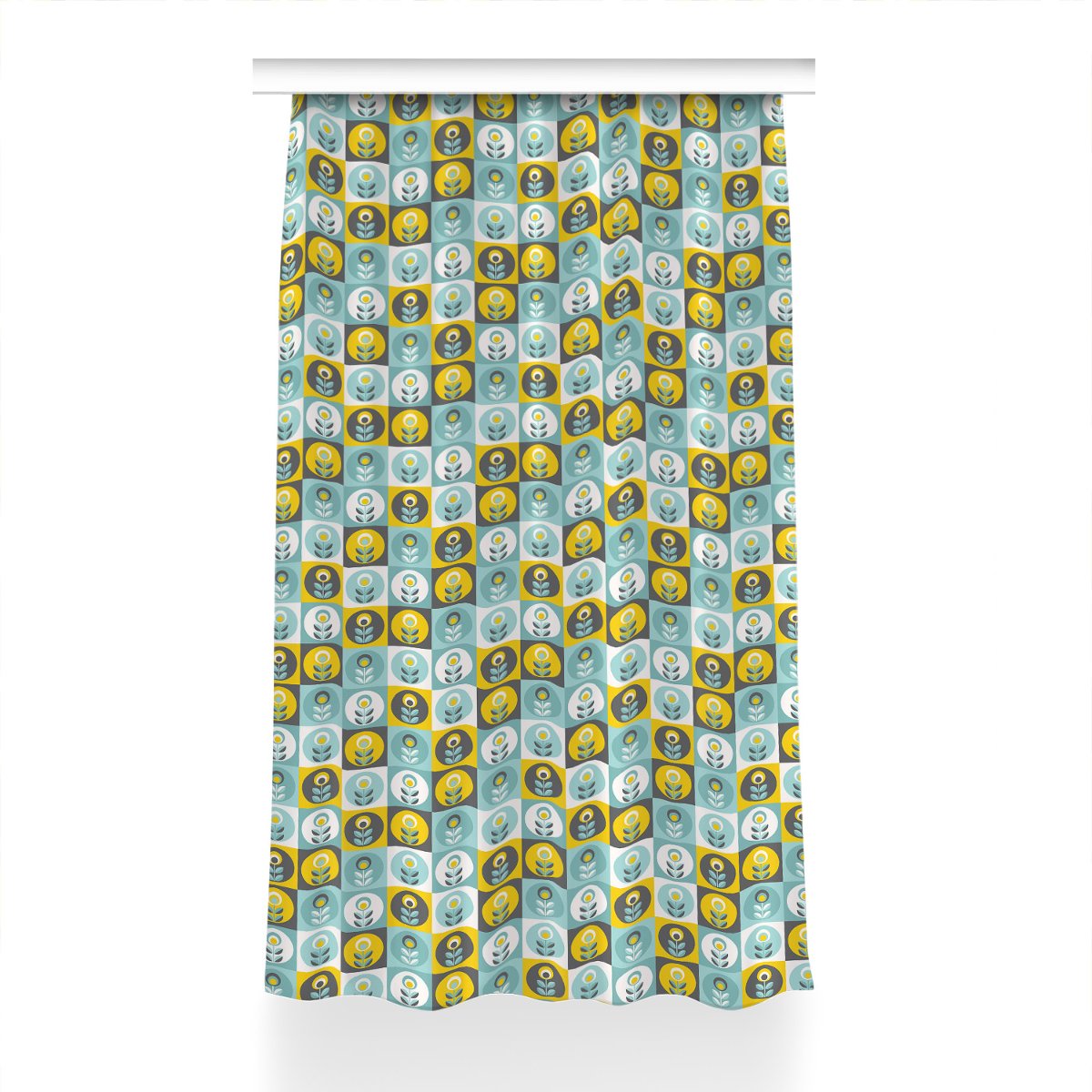 Zasłona gotowa do sypialni 150x230 Kwiatowy wzór, Fabricsy