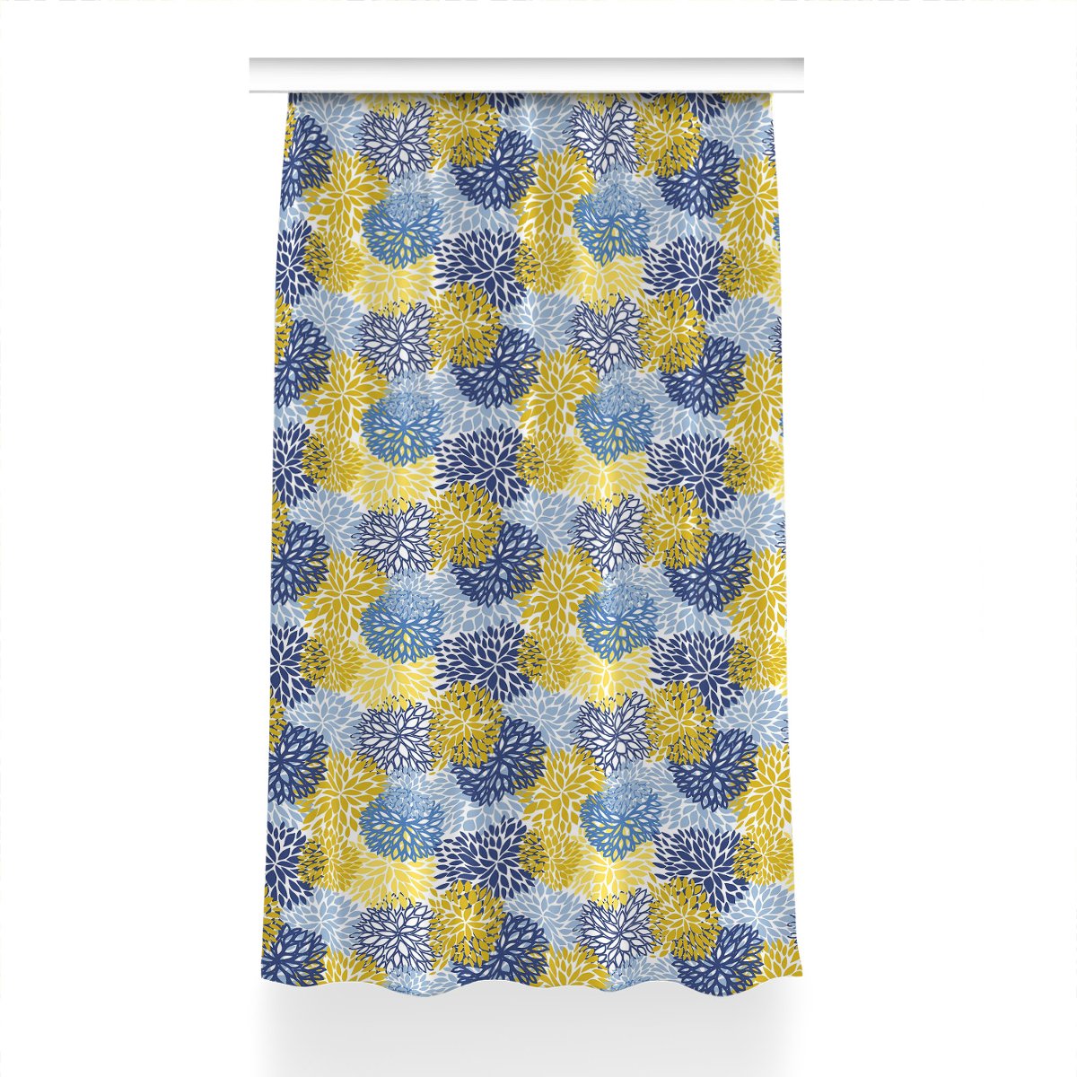 Gotowa zasłona dekor 150x230 cm Kwiaty chryzantemy, Fabricsy