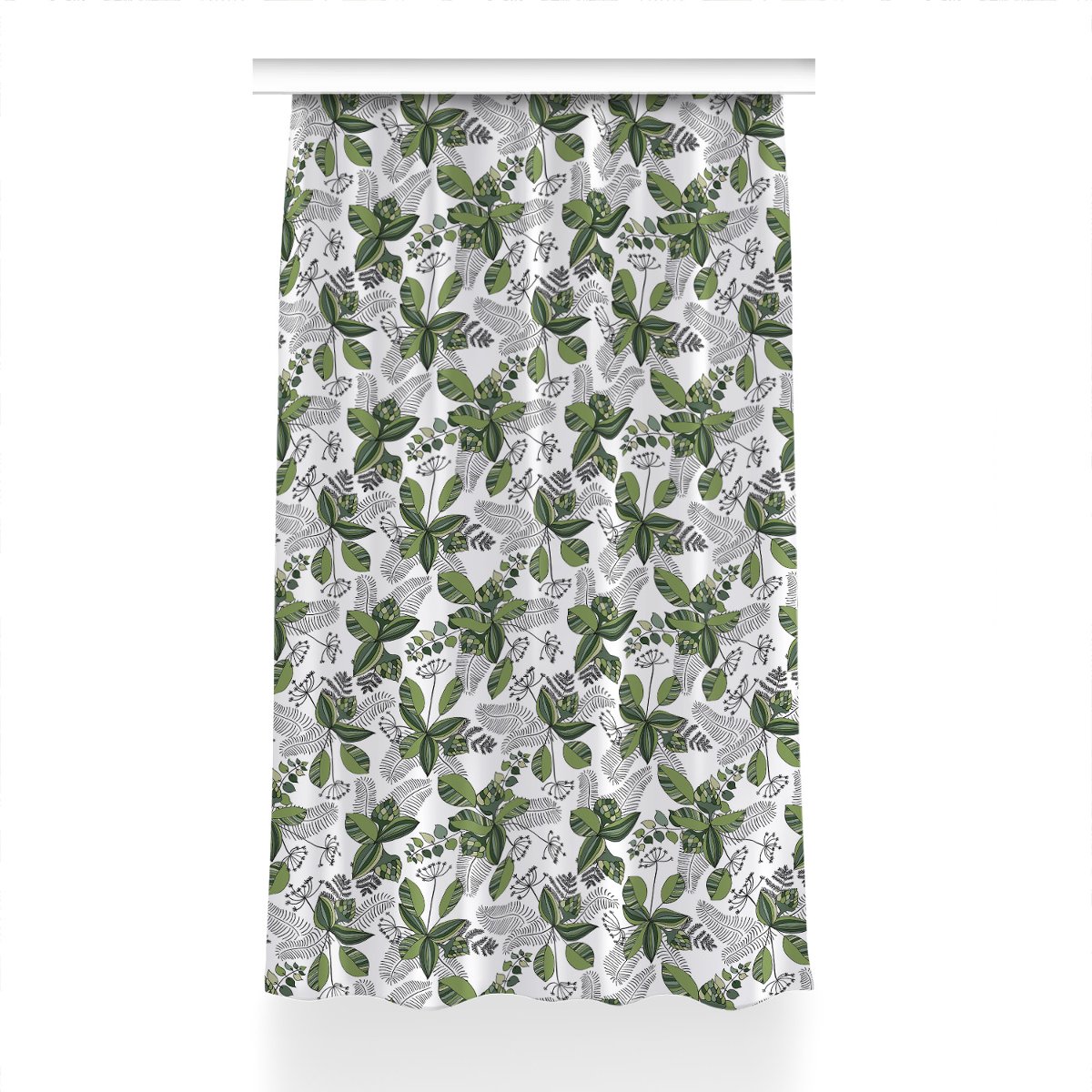 Gotowa zasłona z nadrukiem 150x230 Botaniczny wzór, Fabricsy