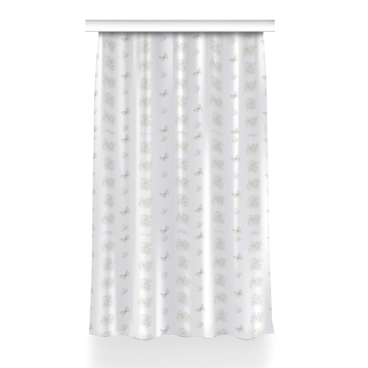 Gotowa zasłona z nadrukiem 150x230 Motyle i kwiaty, Fabricsy