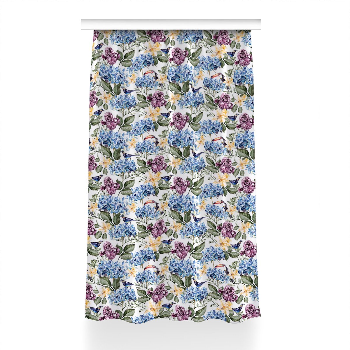 Klasyczna zasłona z nadrukiem 150x230 Kwiaty retro, Fabricsy
