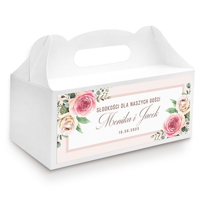 Pudełko na ciasto personalizowane. Z waszymi imionami  62918, 10 szt.