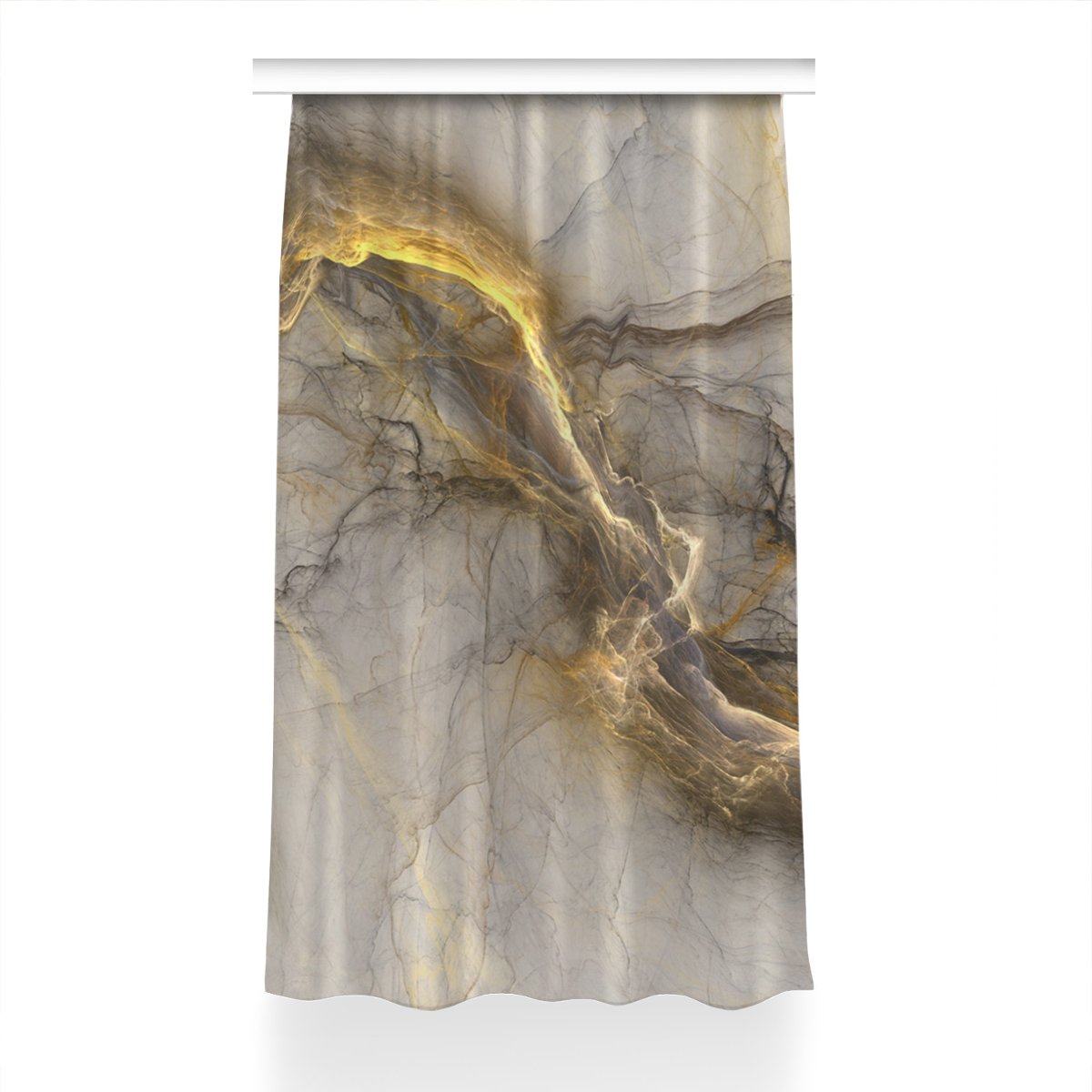 Klasyczna zasłona z nadrukiem Marmur złoty 150x240, Fabricsy