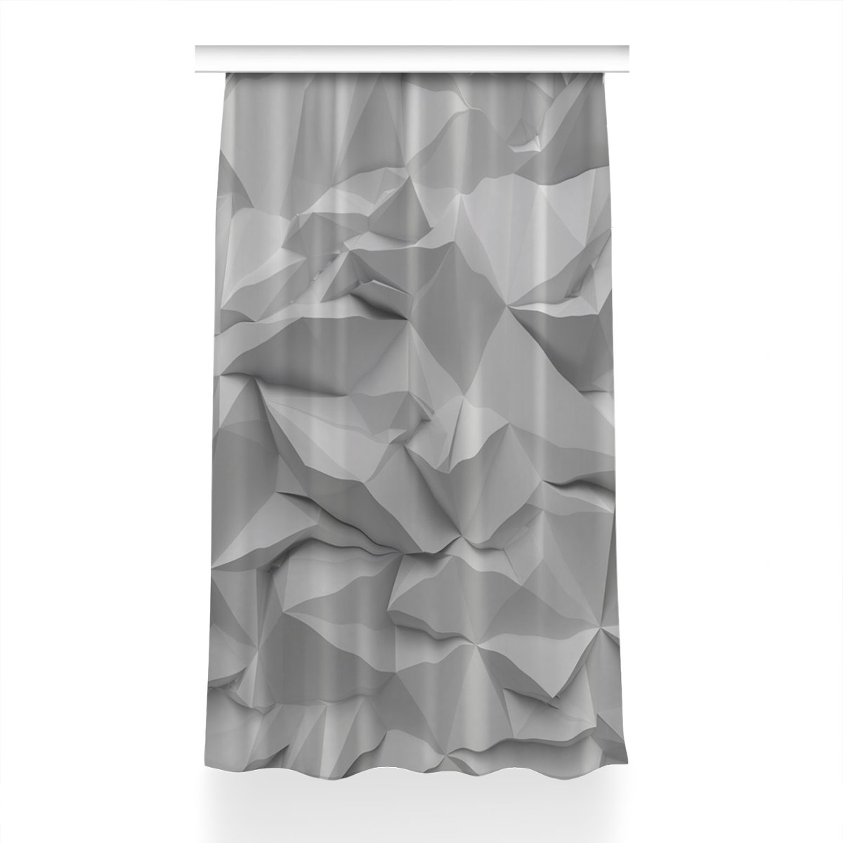 Gotowa zasłona Abstrakcja biała do pokoju 150x240, Fabricsy