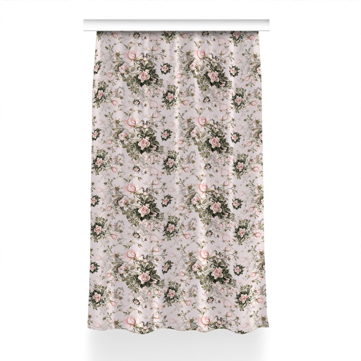 Gotowa zasłona z nadrukiem Kolorowe kwiaty 150x240, Fabricsy