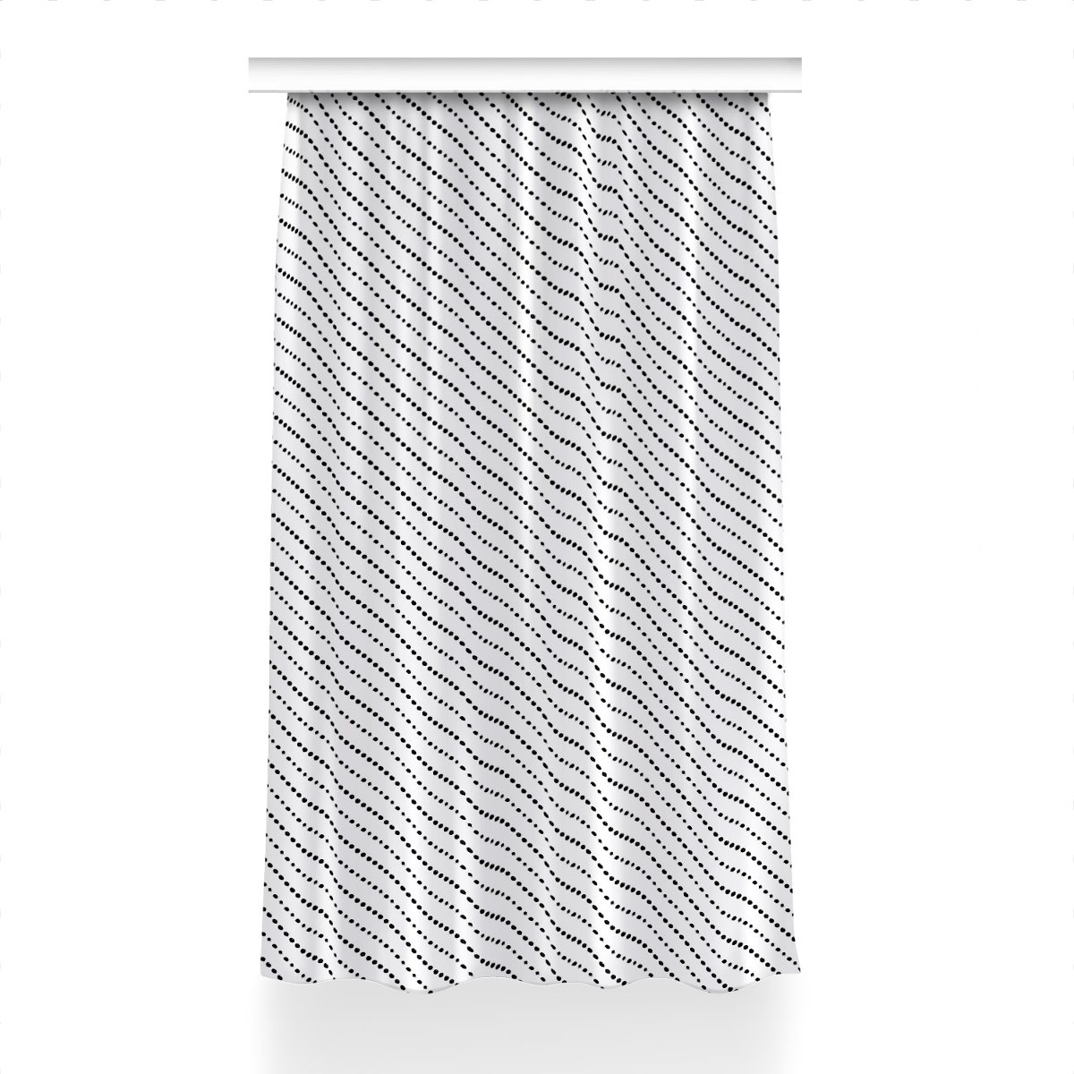 Gotowa zasłona na kółka Kropki geometria 150x240, Fabricsy