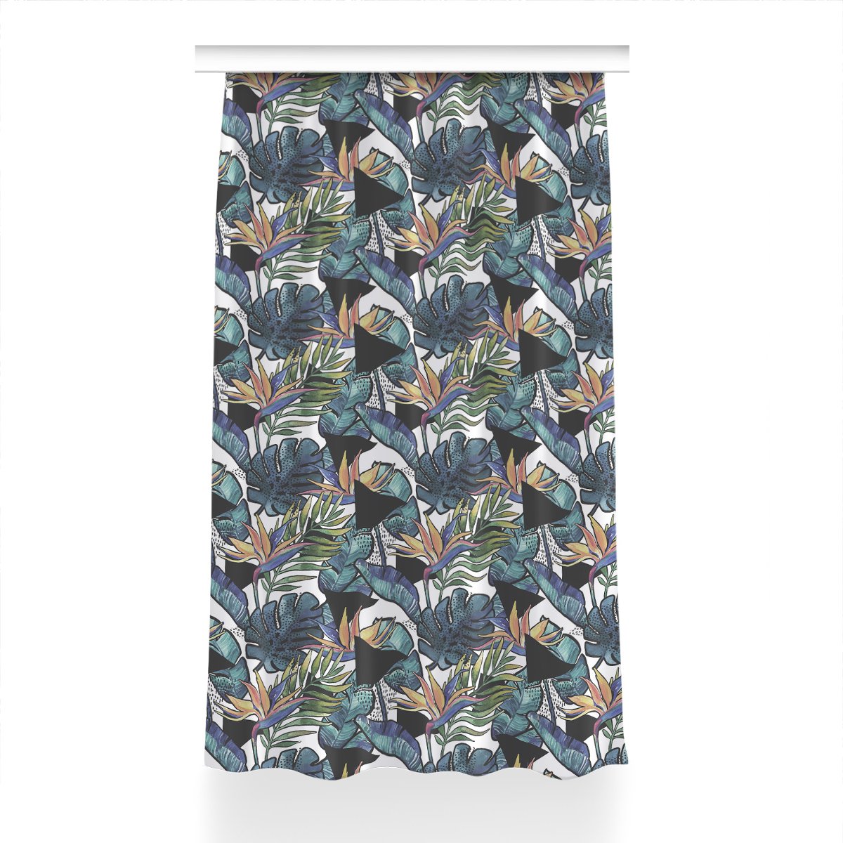 Gotowa zasłona z grafiką Liście palmowe 150x240 cm, Fabricsy