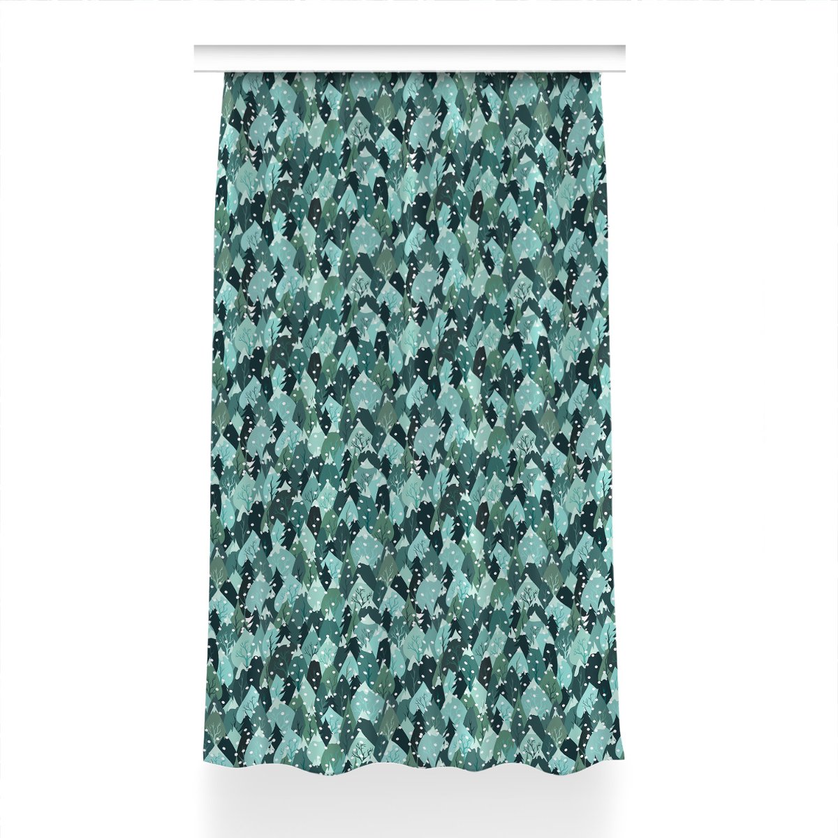Klasyczna zasłona z nadrukiem Mroźne góry 150x240, Fabricsy