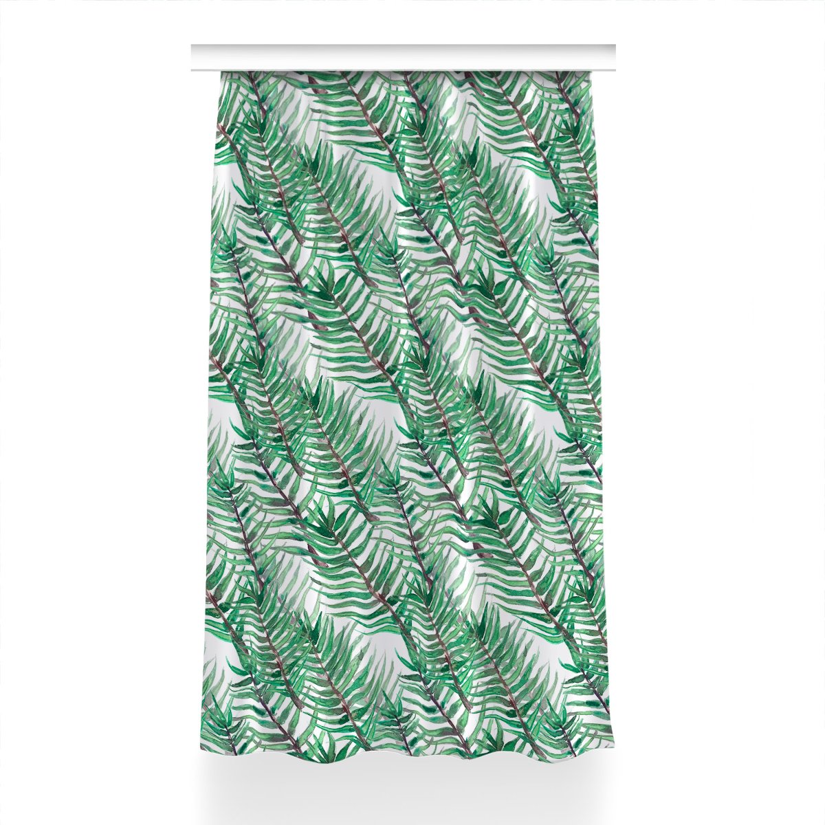 Zasłona klasyczna z grafiką Liście palmowe 150x240, Fabricsy