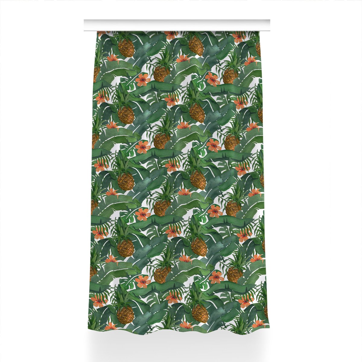 Gotowa zasłona na kółka Tropikalny ananas 150x240, Fabricsy