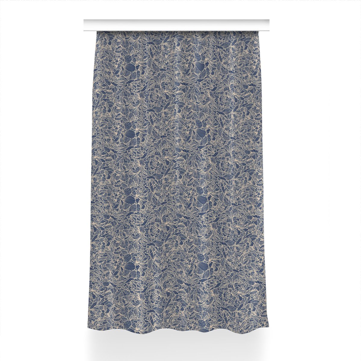 Gotowa zasłona Niebieski kwiat do pokoju 150x240, Fabricsy