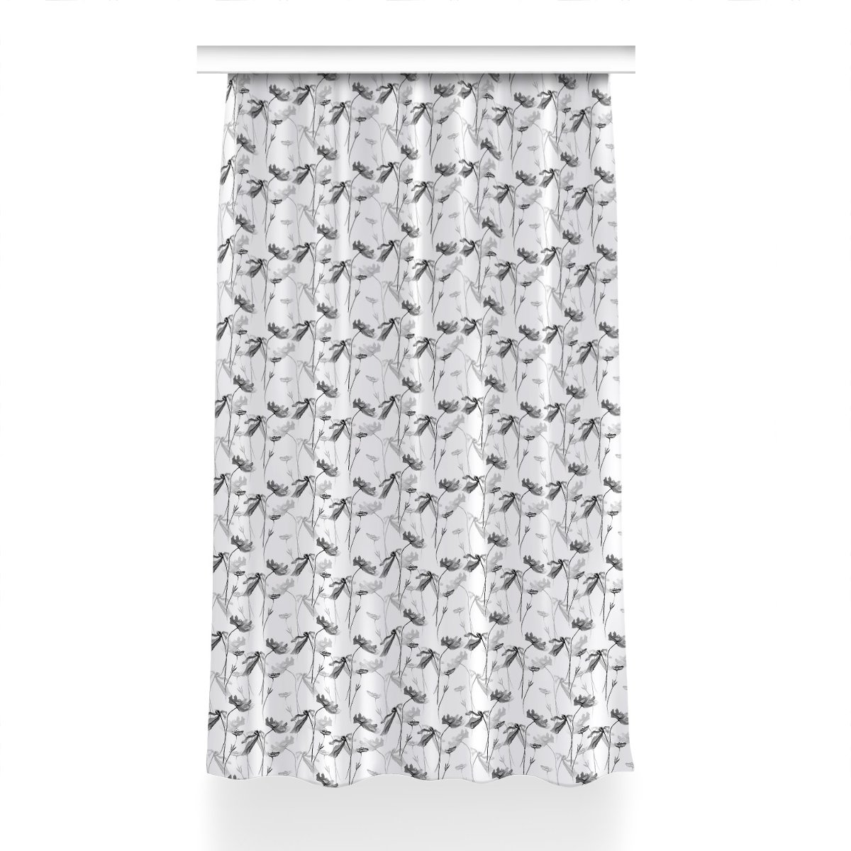 Gotowa zasłona z nadrukiem Kwiat maku wzór 150x240, Fabricsy