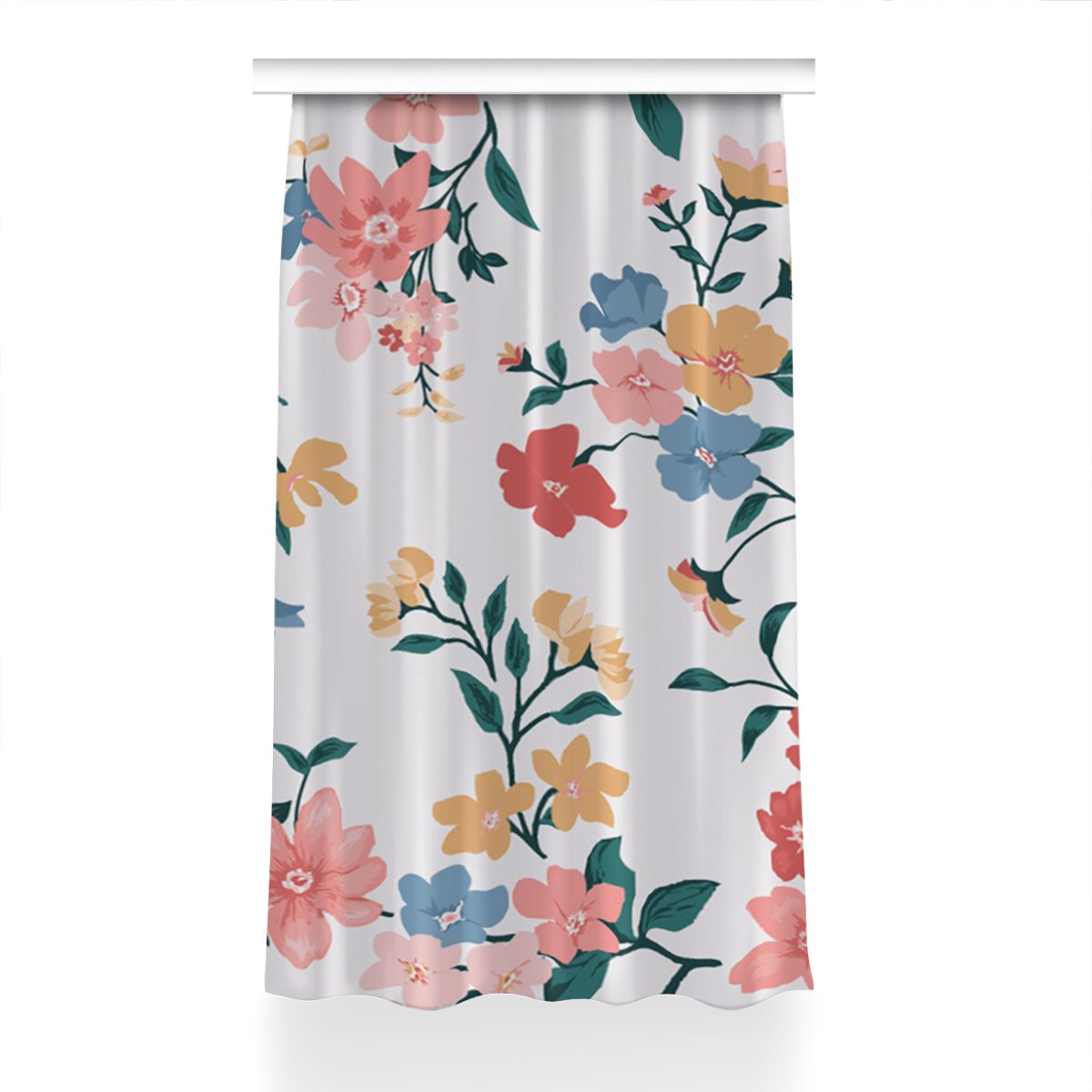 Zasłona z nadrukiem gotowa Kolorowy kwiaty 150x240, Fabricsy