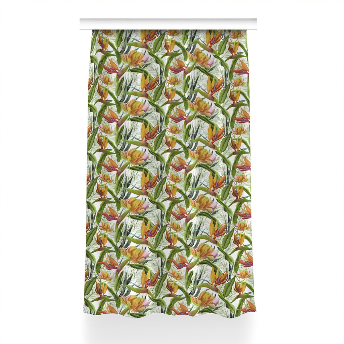 Gotowa zasłona na kółka Tropikalne rośliny 150x240, Fabricsy