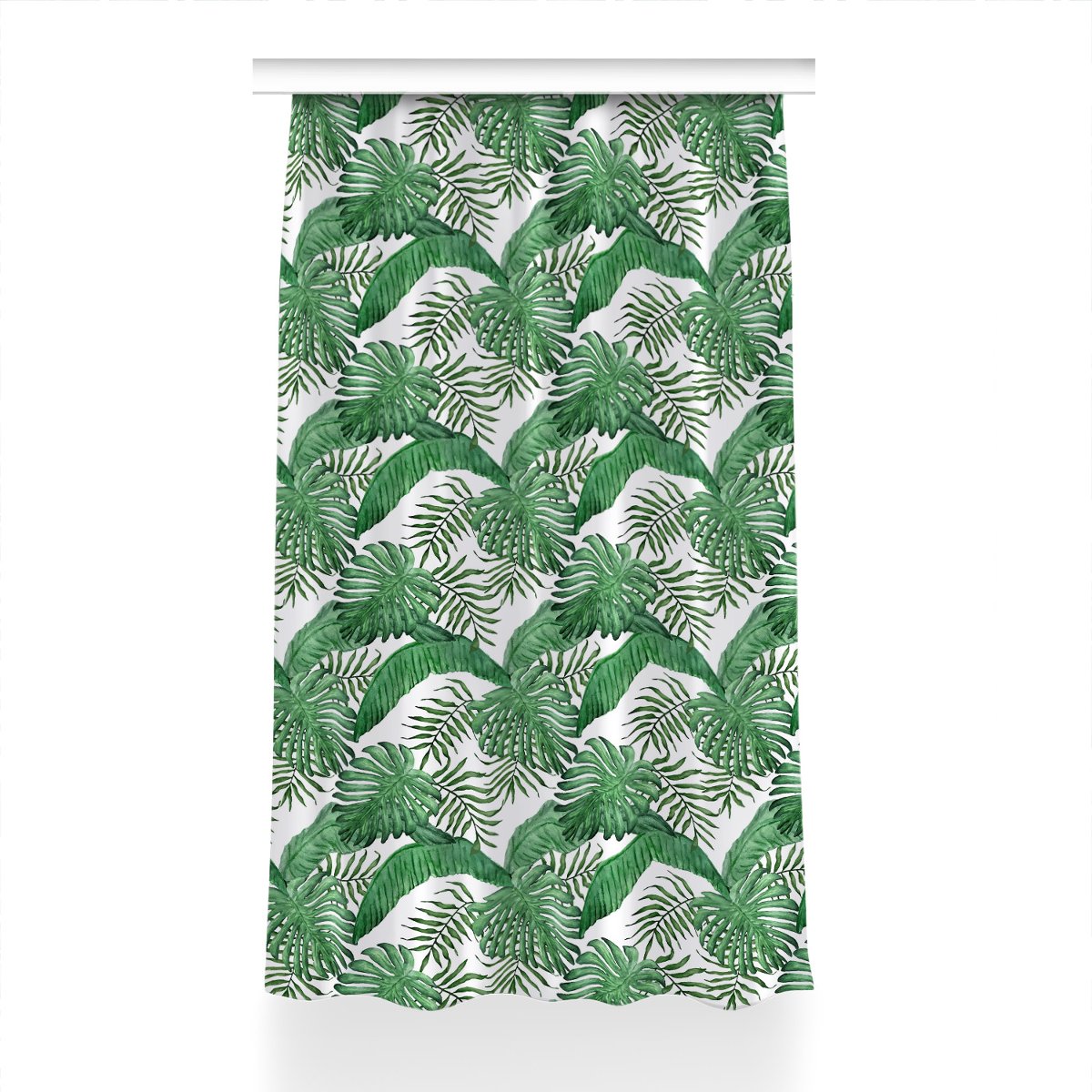 Kolorowa zasłona z nadrukiem Liście Palm 150x240, Fabricsy