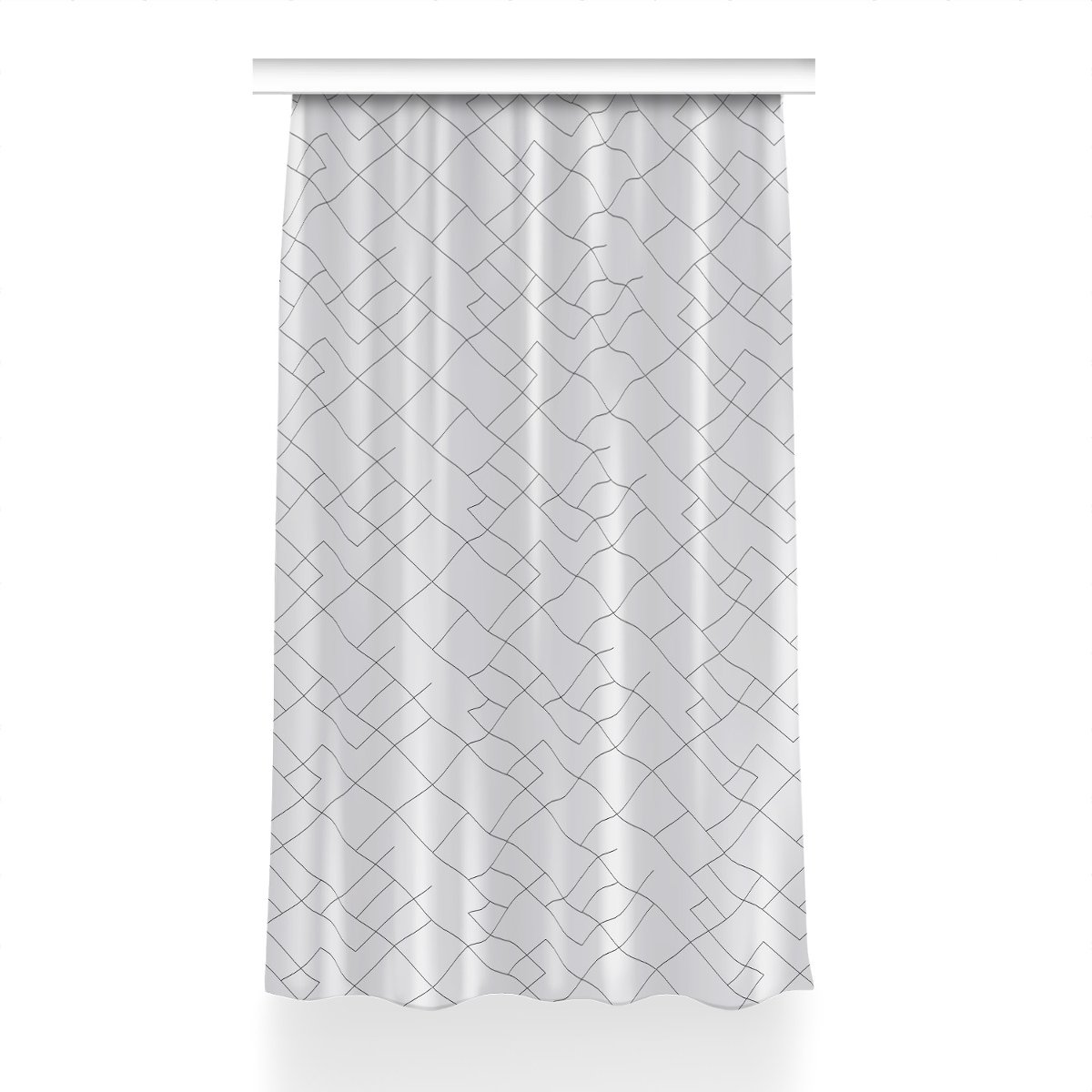 Klasyczna zasłona kolory Linie i kwadraty 150x240, Fabricsy