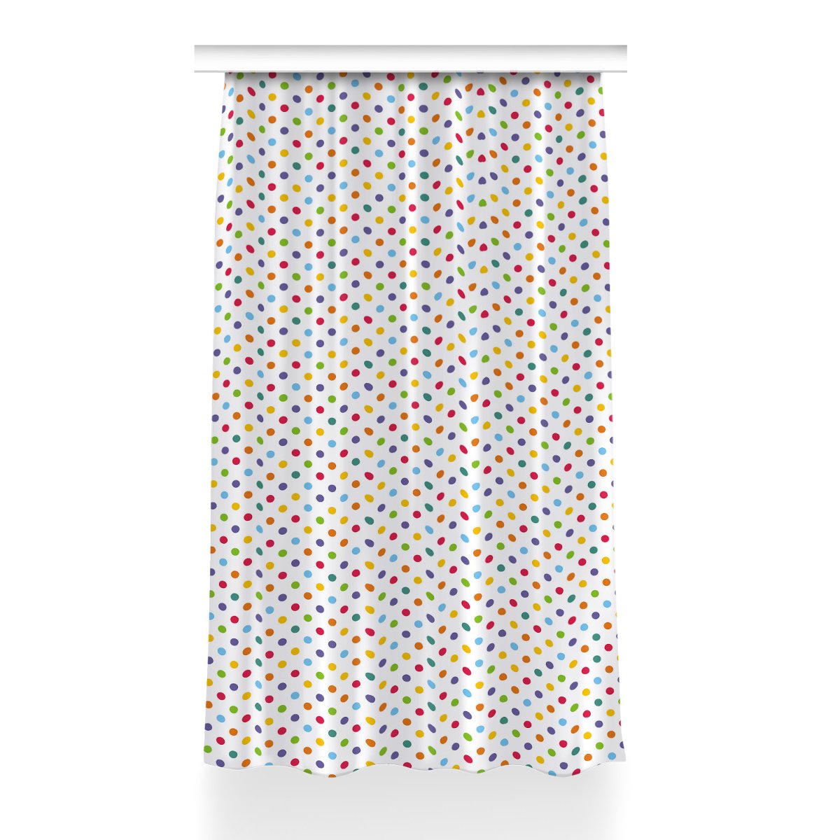 Zasłona z grafiką gotowa Kolorowe kropki 150x240, Fabricsy