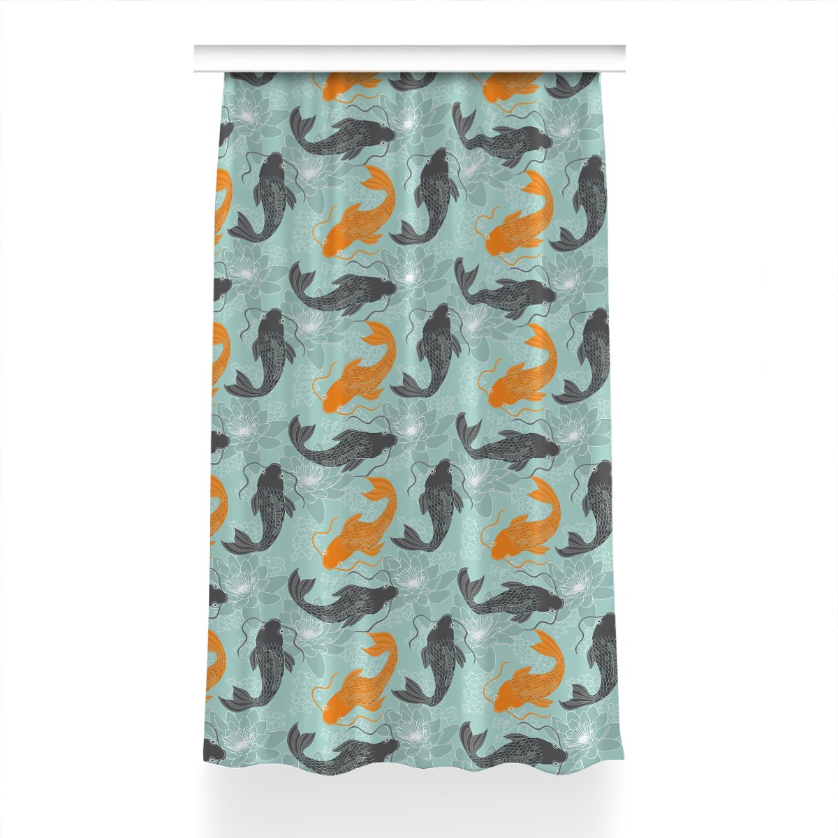 Gotowa zasłona na kółka Chiński karp dekor 150x240, Fabricsy