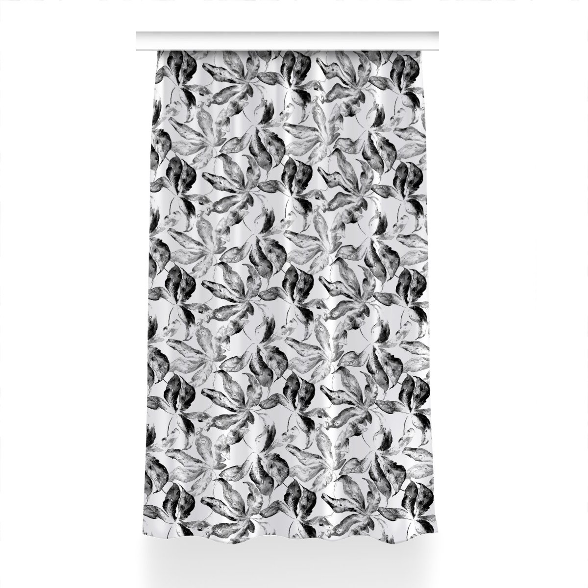 Gotowa zasłona z grafiką Malowane liście 150x240, Fabricsy