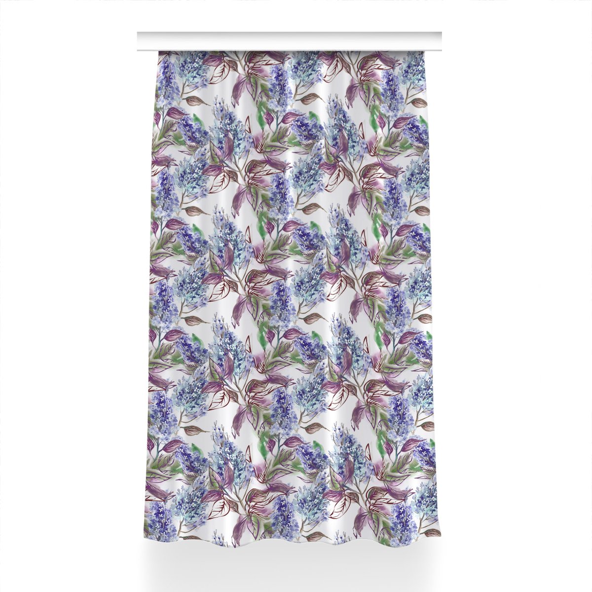 Klasyczna zasłona kolory Fioletowe liście 150x240, Fabricsy