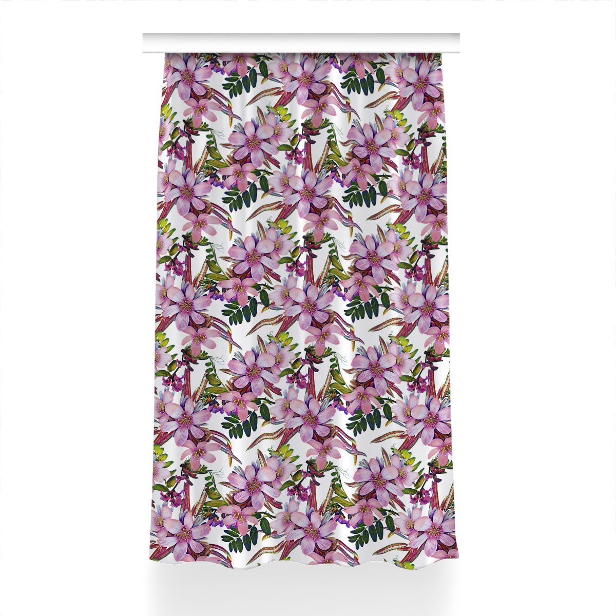 Gotowa zasłona Różowe kwiaty do sypialni 150x240, Fabricsy