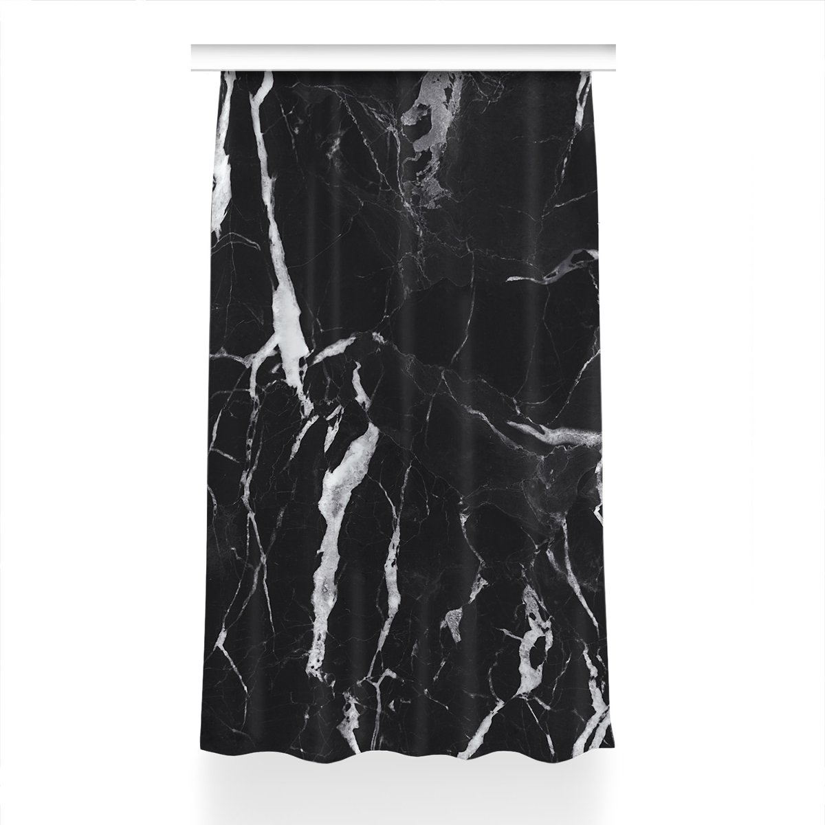 Gotowa zasłona z nadrukiem Czarny marmur 150x240, Fabricsy