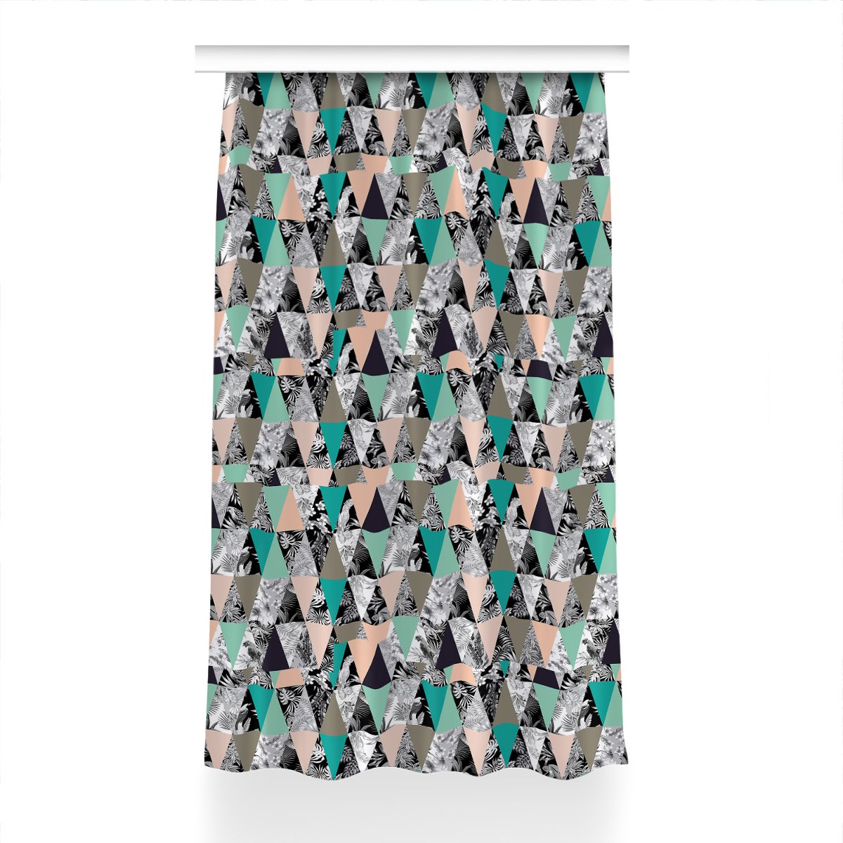 Gotowa zasłona Tropikalny patchwork wzór 150x240, Fabricsy